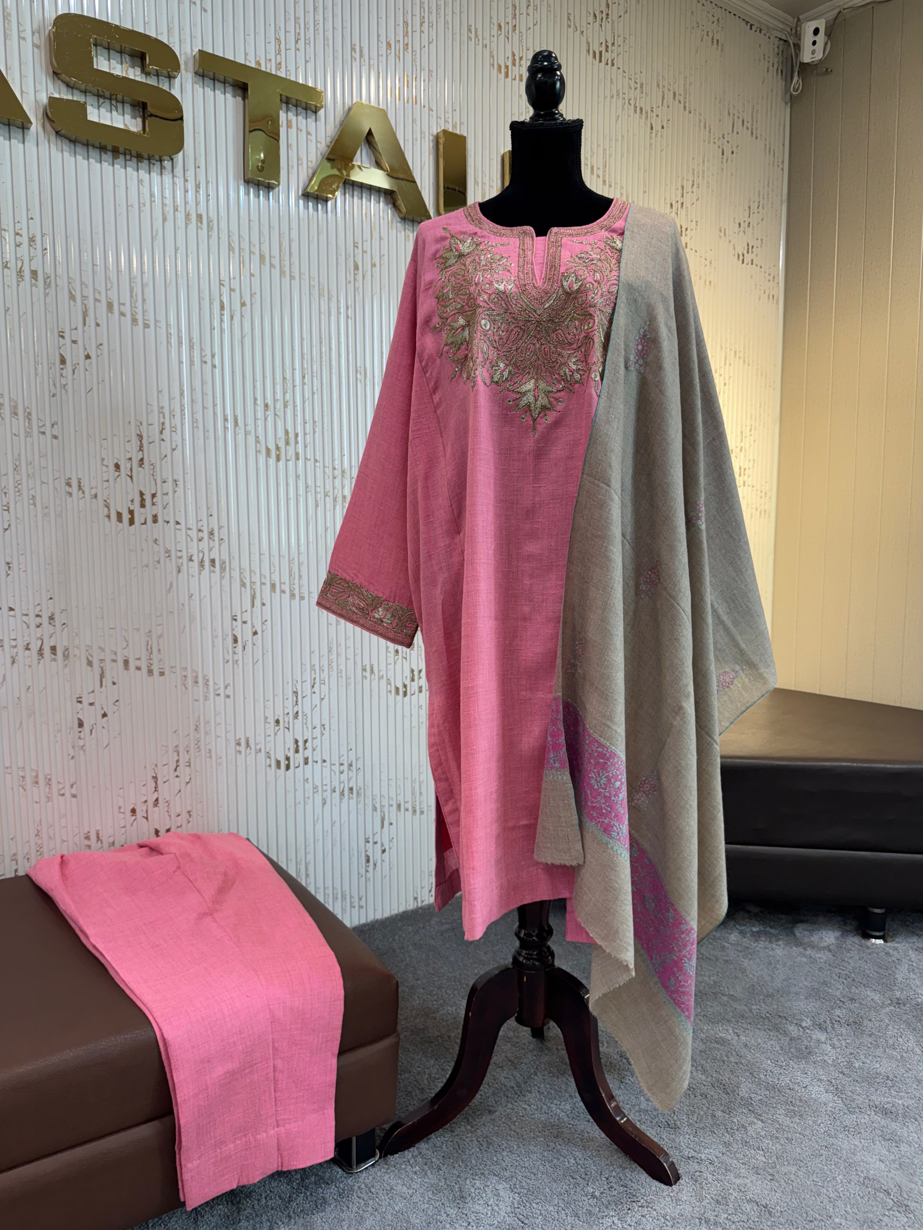 Purepashmina blend kurta set pwb620