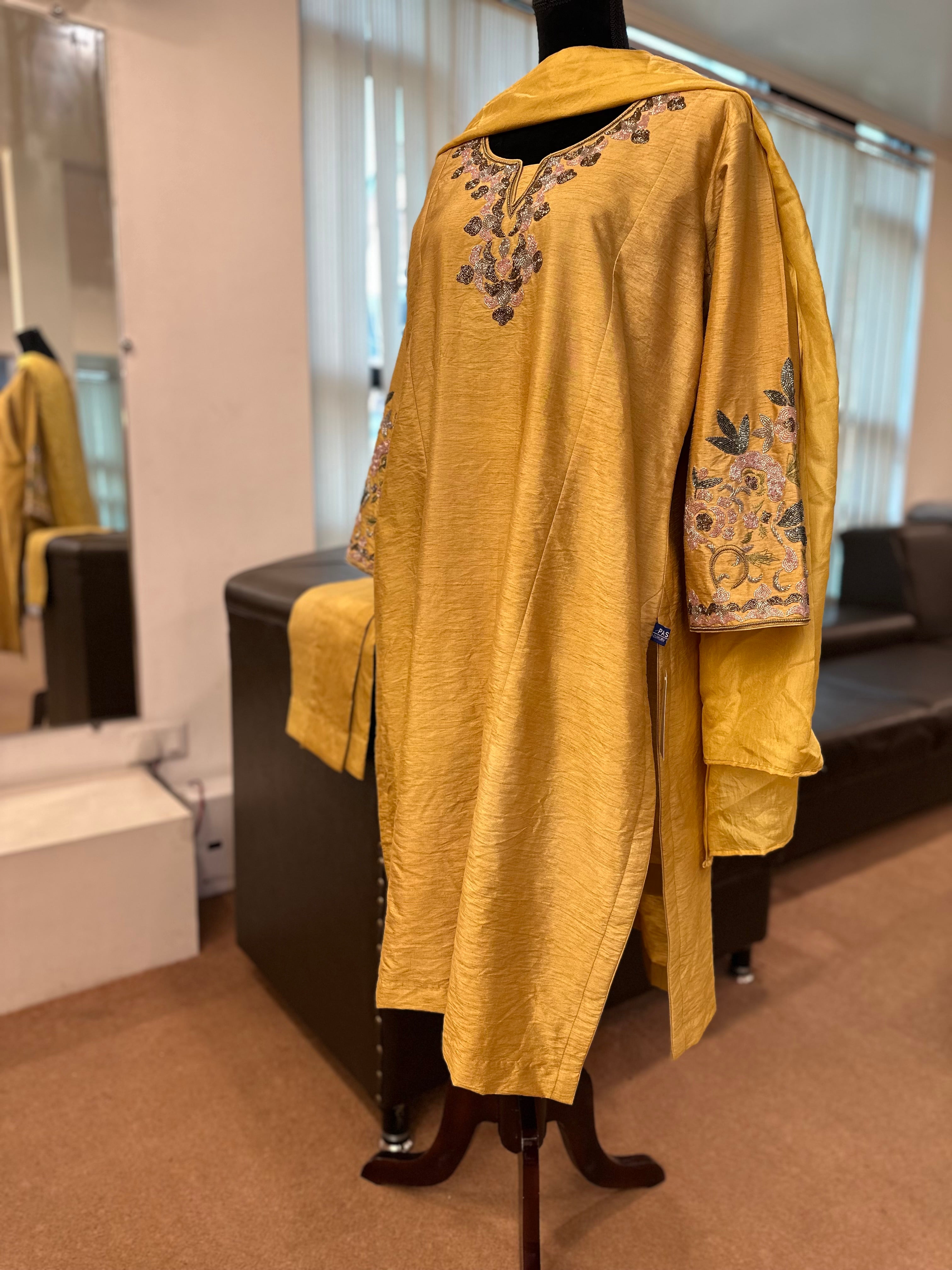 Handwork embroidered suit 3 pc