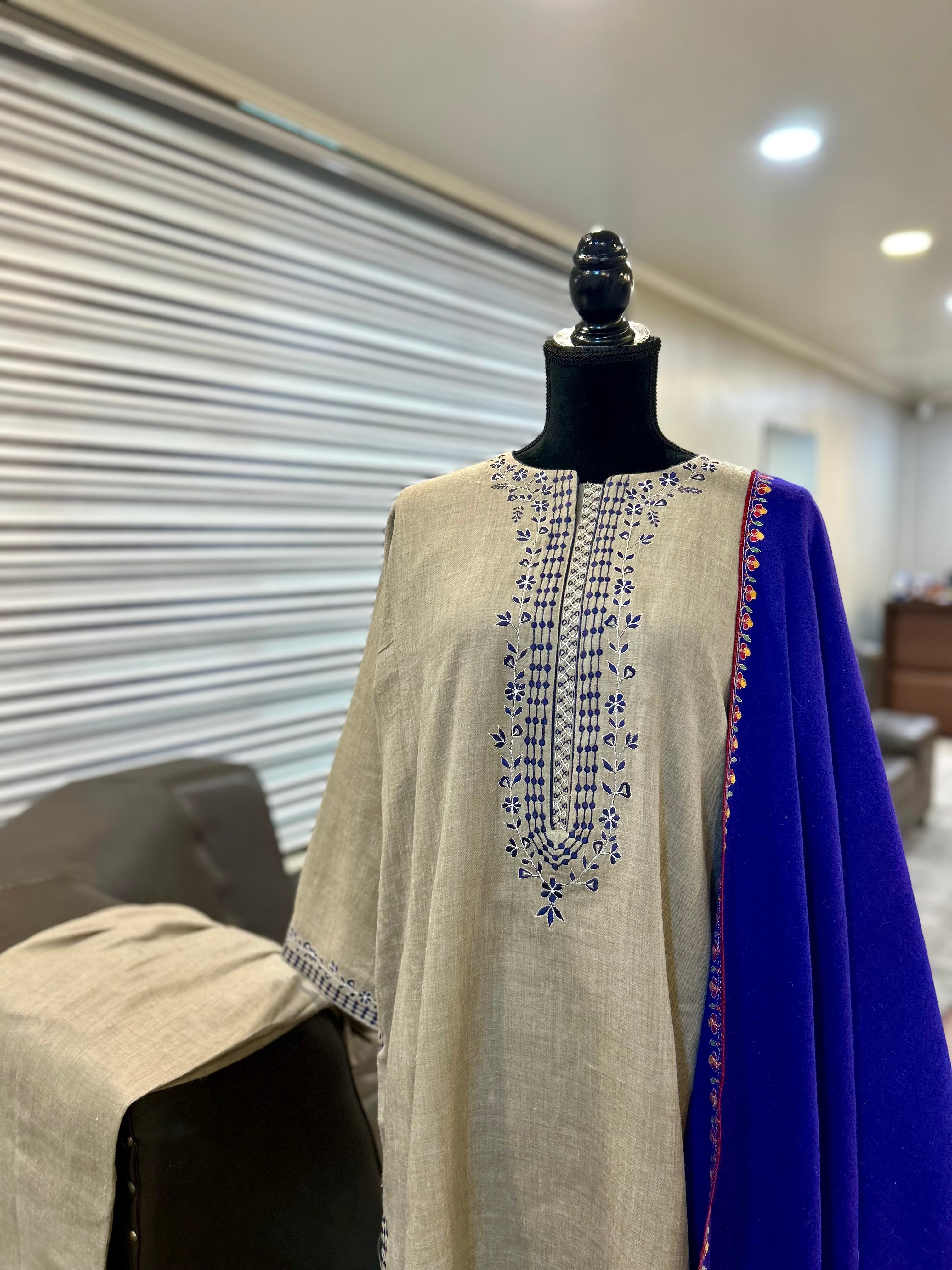 Purepashmina blend 2 piece kurta set