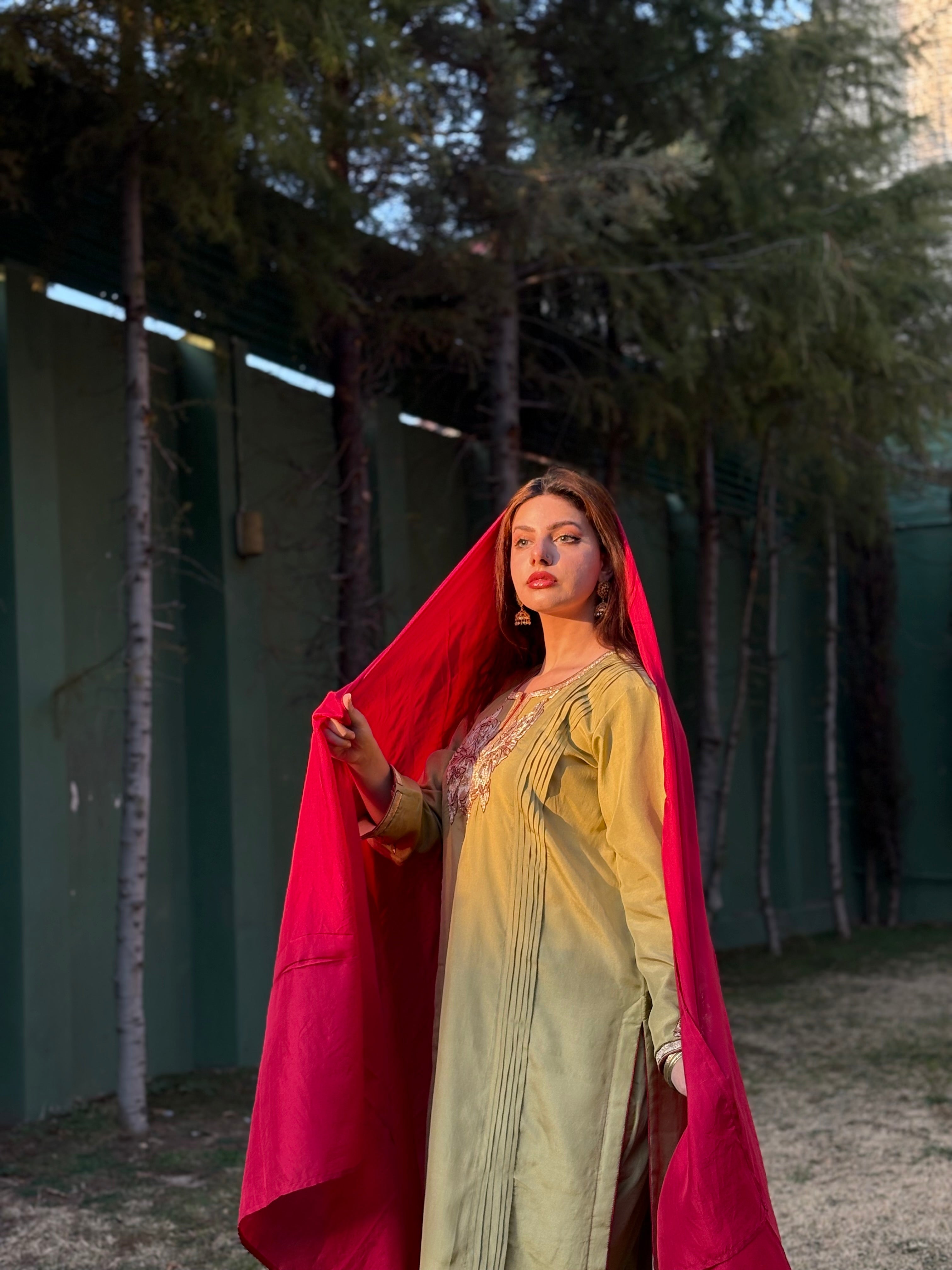 Puresilk 3 pc kurta set pbks