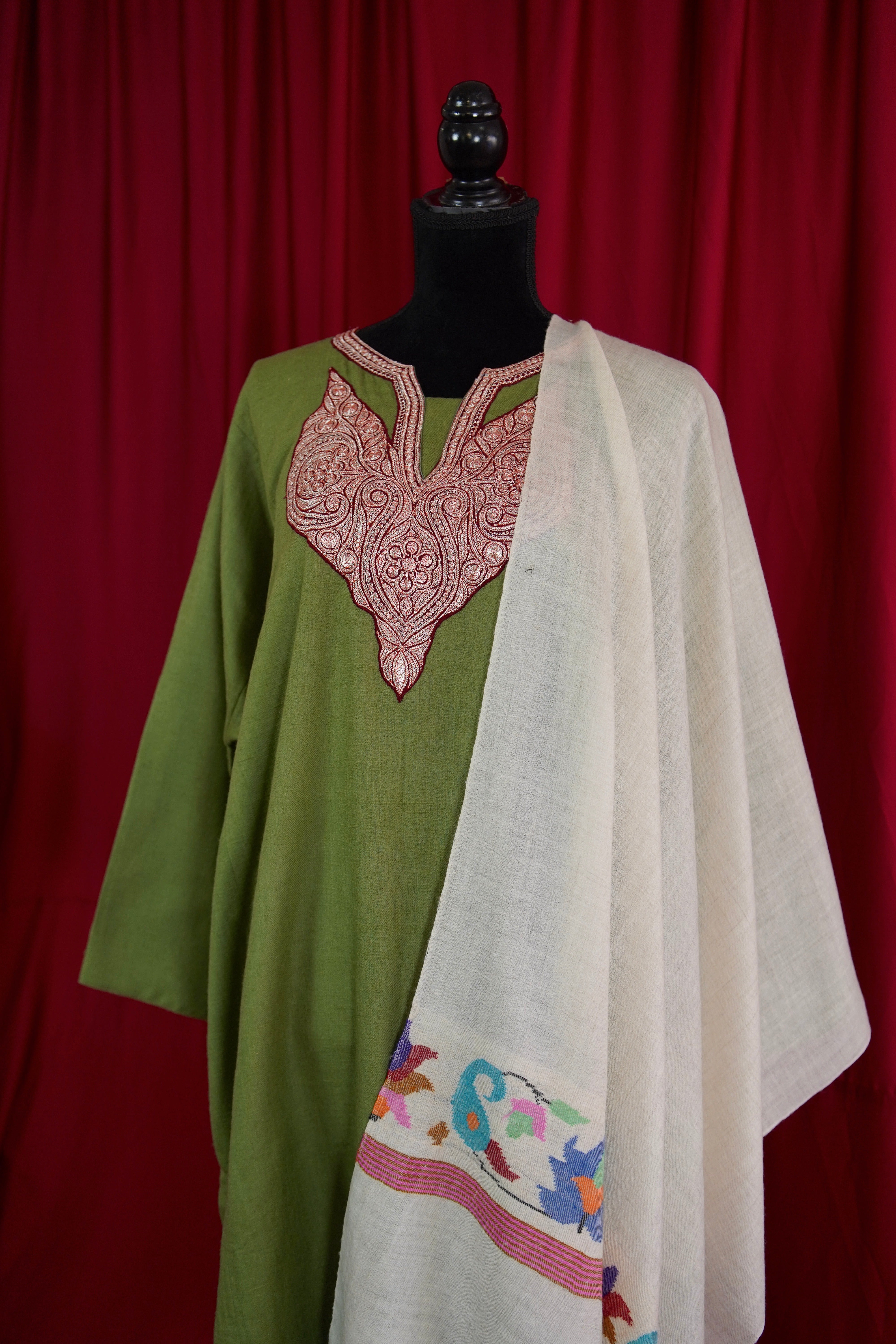 Purepashmina blend pheran set pwb478
