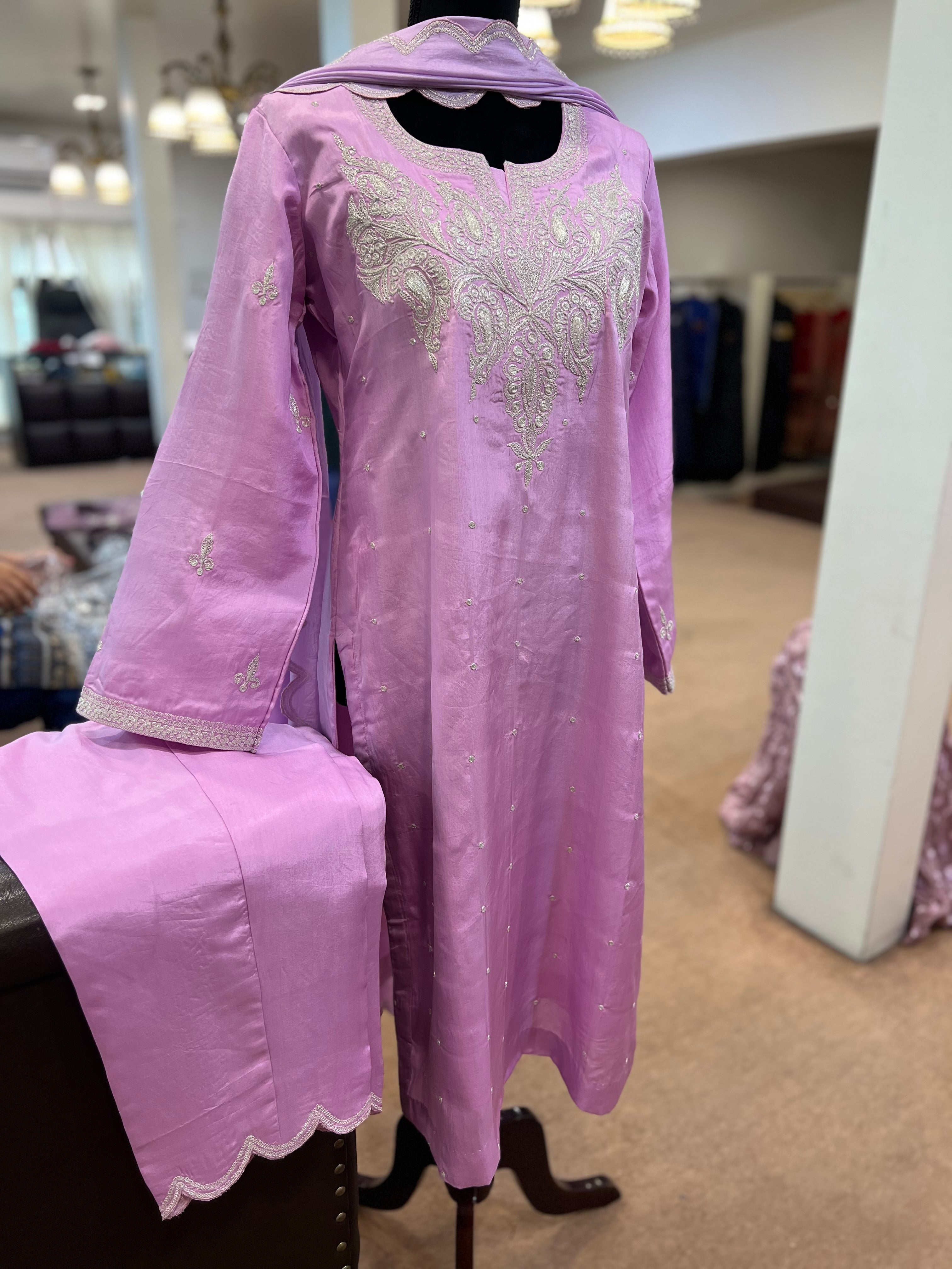 Pure silk kurta set 3pc