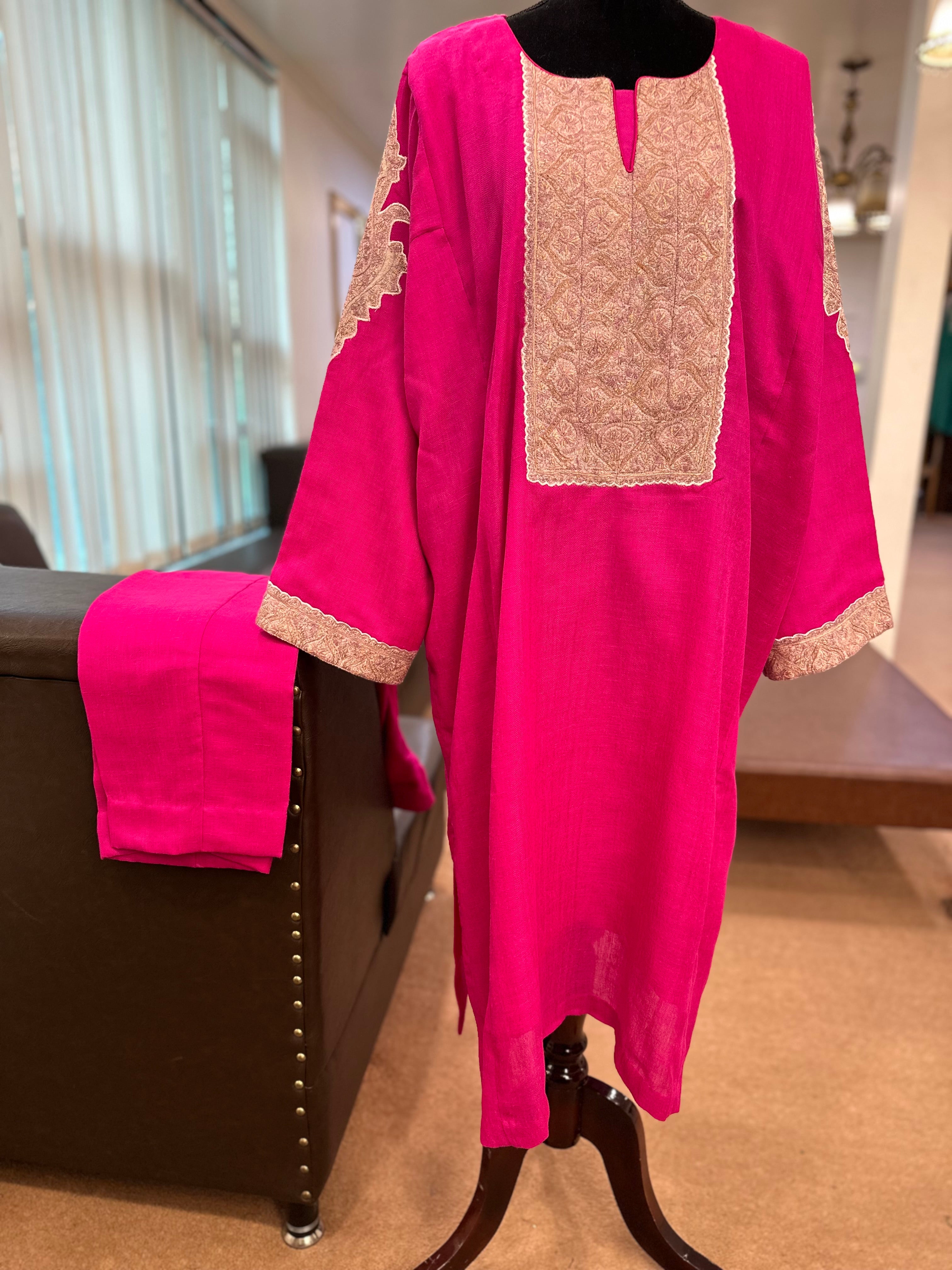 Purepashmina blend pheran set pwb375