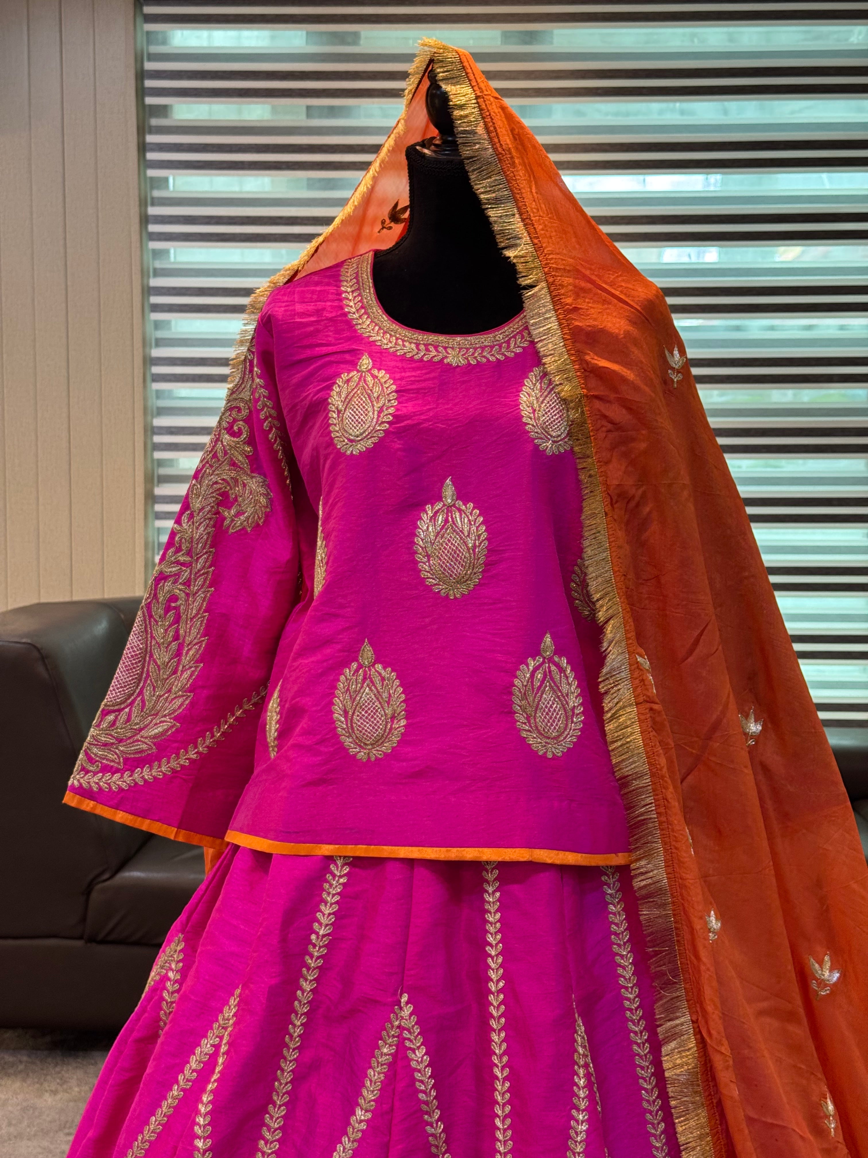 Tillawork lehanga hot pink