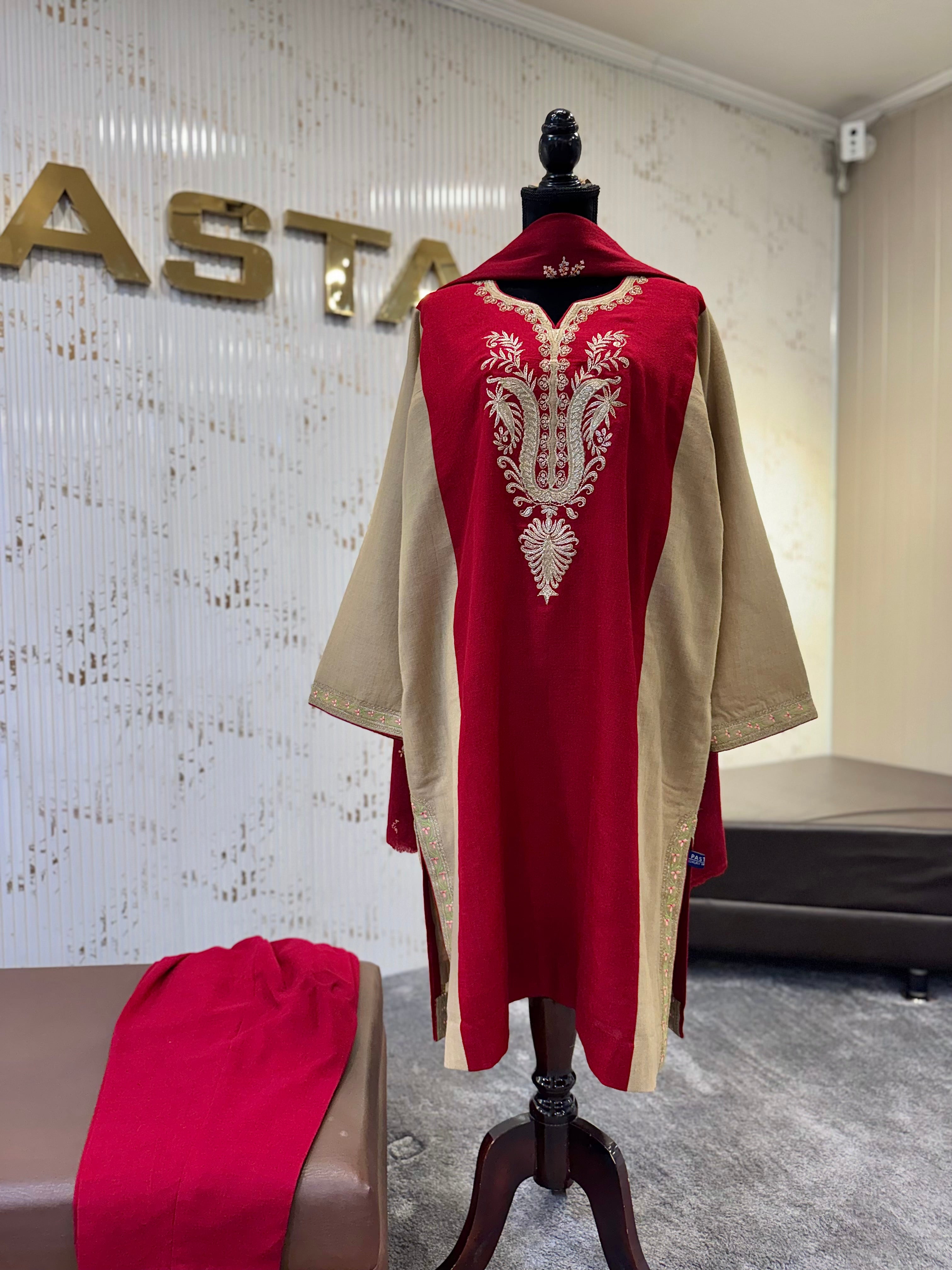 Purepashmina blend pheran set