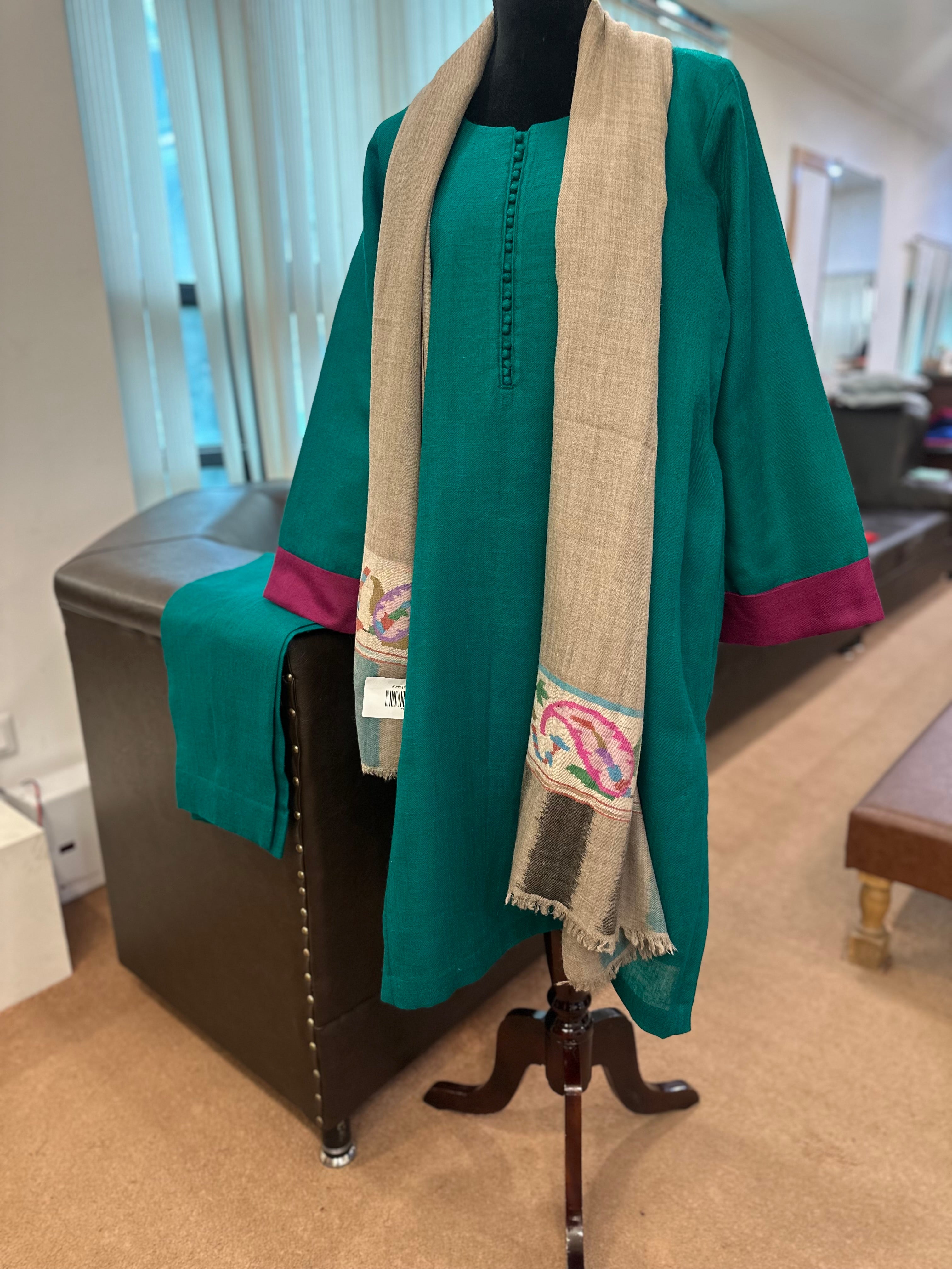 Purepashmina blend kurta set pwb449