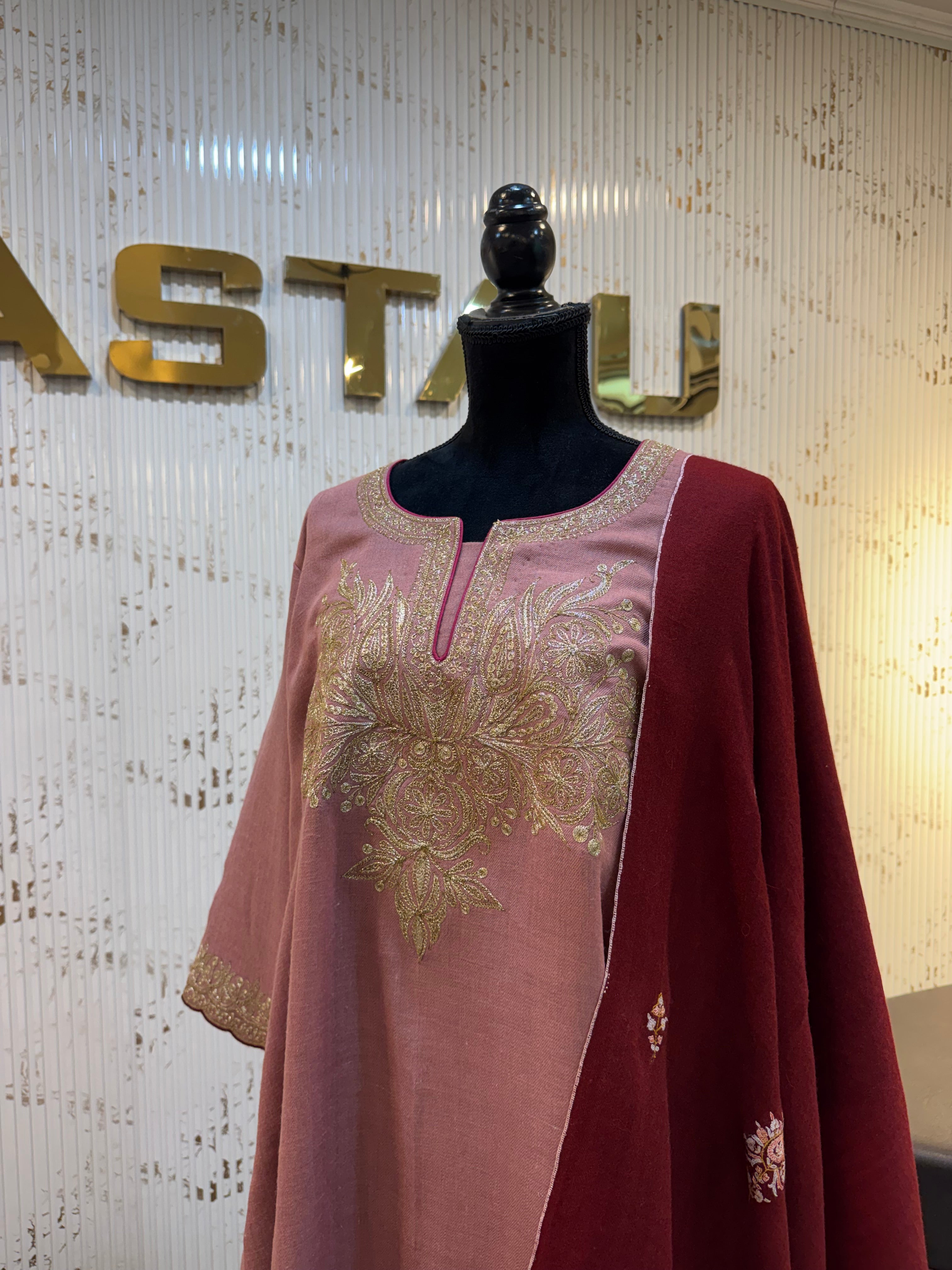 Purepashmina blend kurta set 2 pc