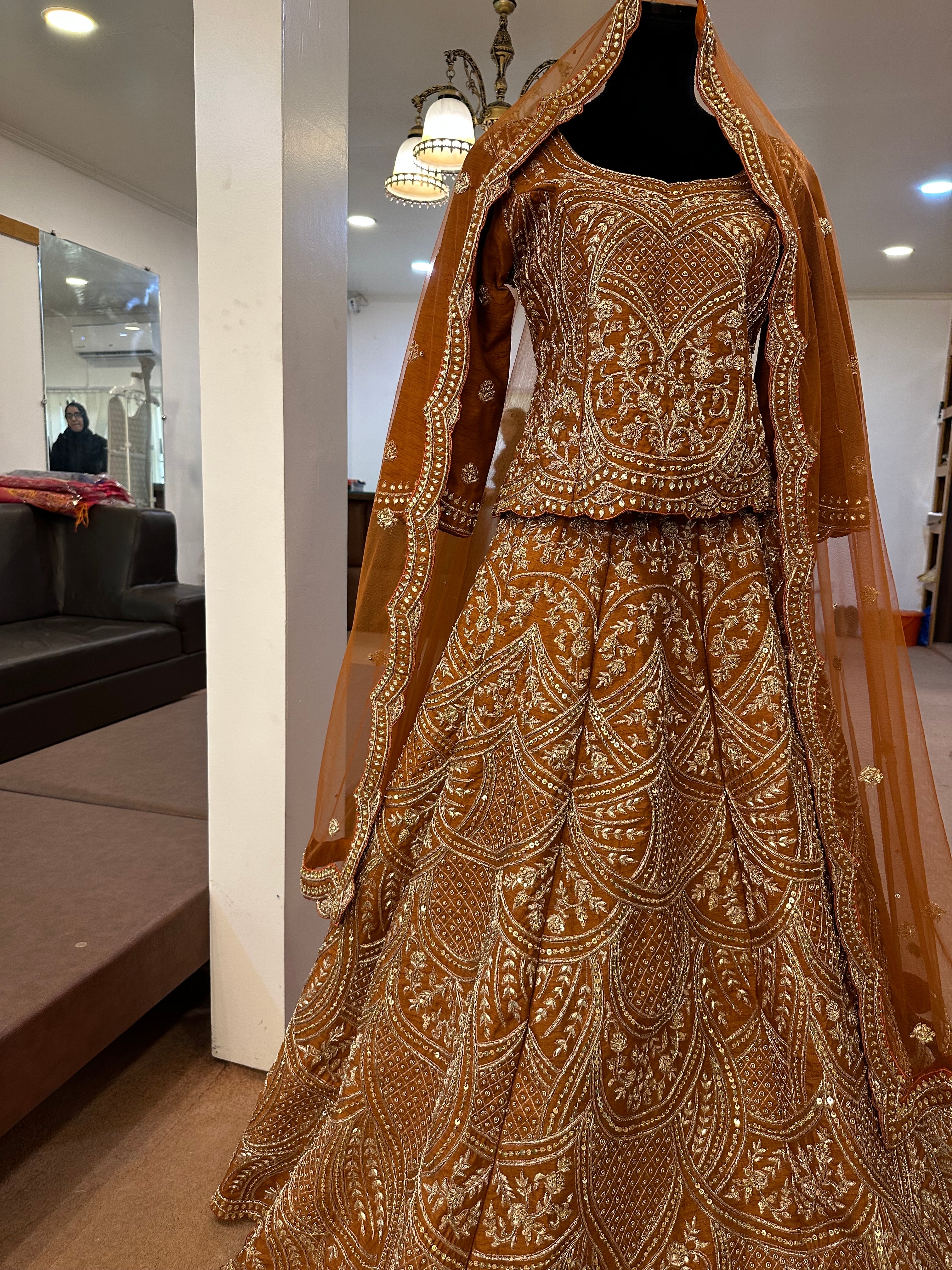 Handembroidered Bridal lehanga