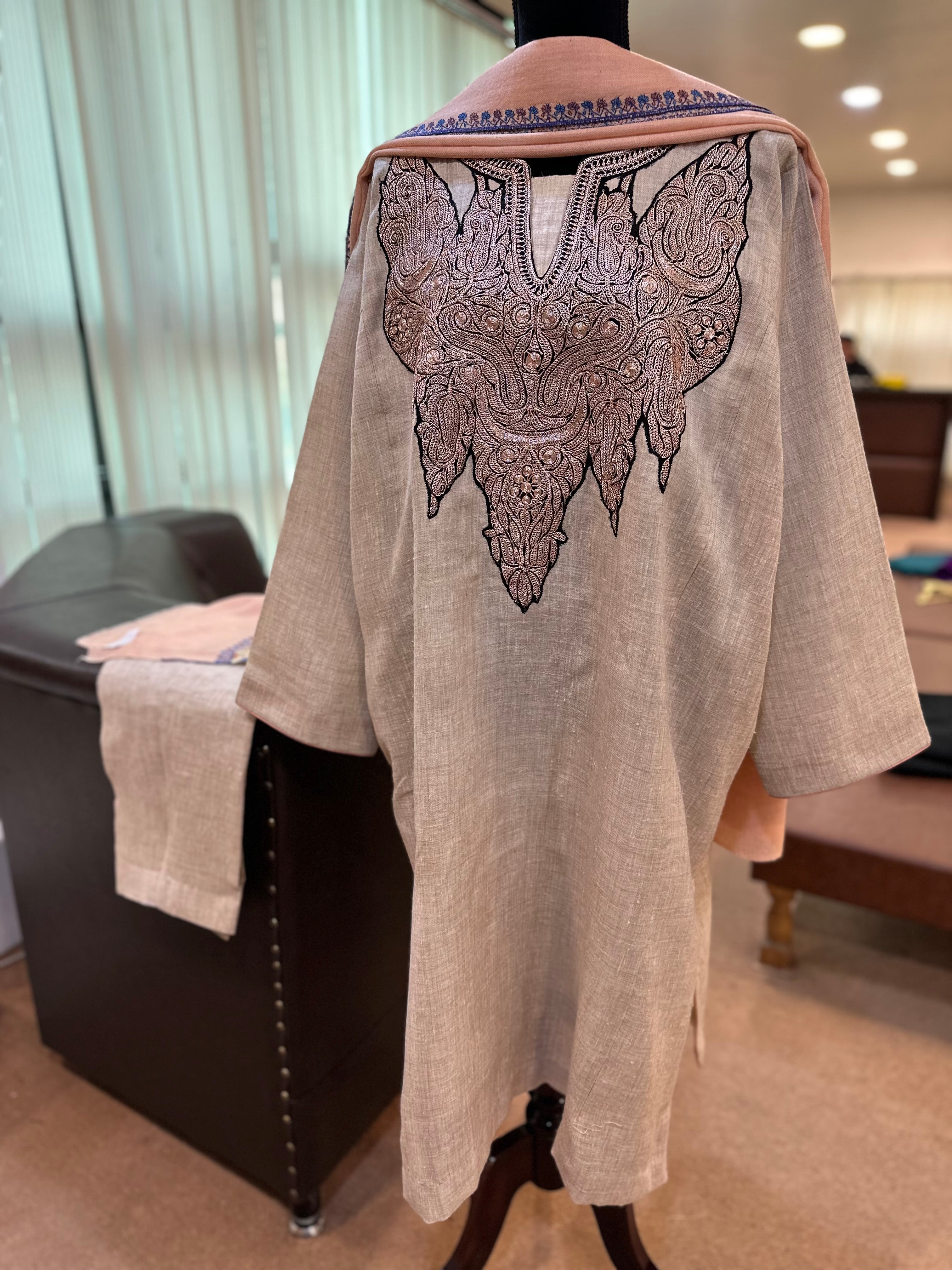 Purepashmina blend pheran set pwb490