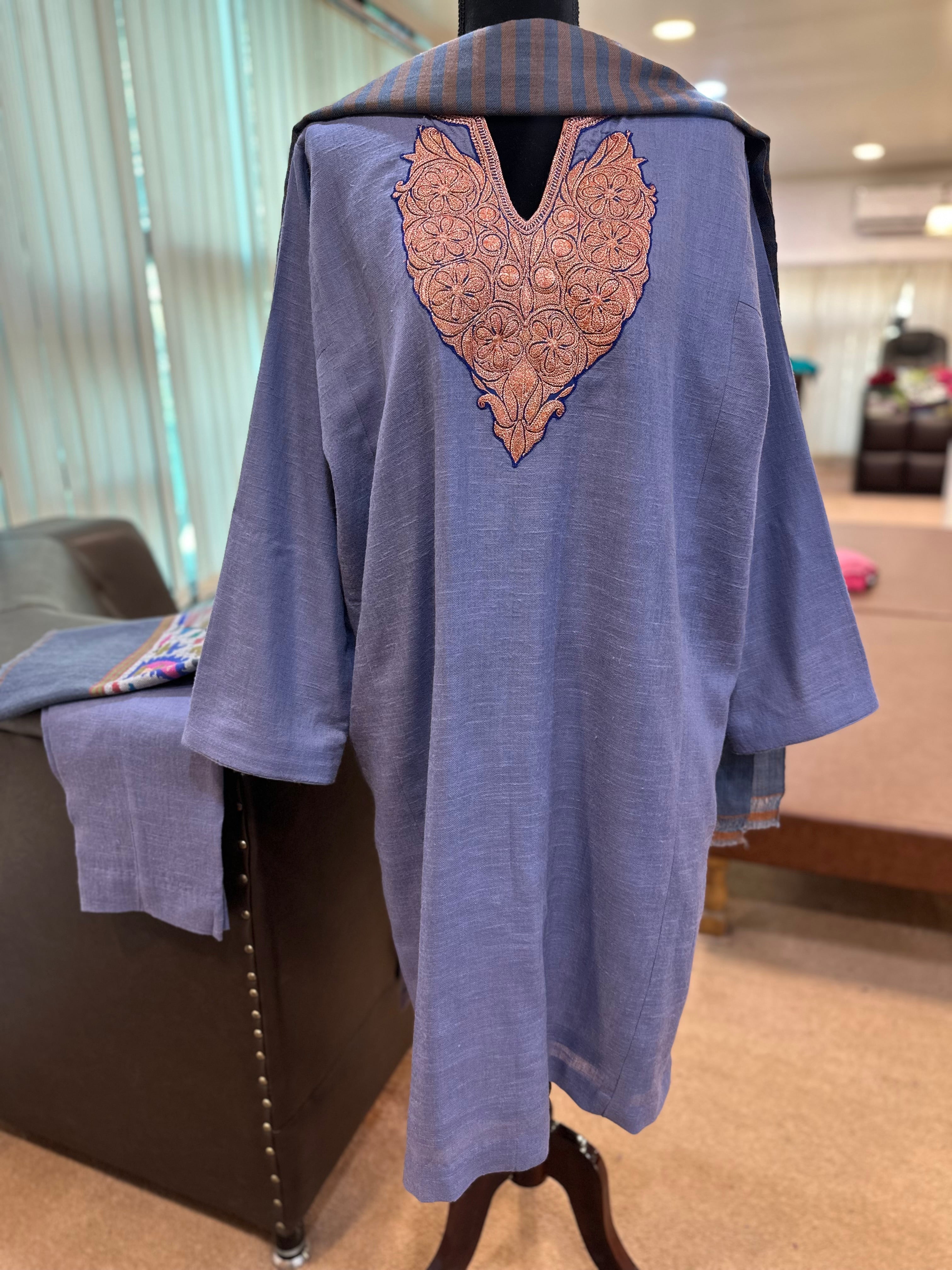 Purepashmina blend pheran set pwb482