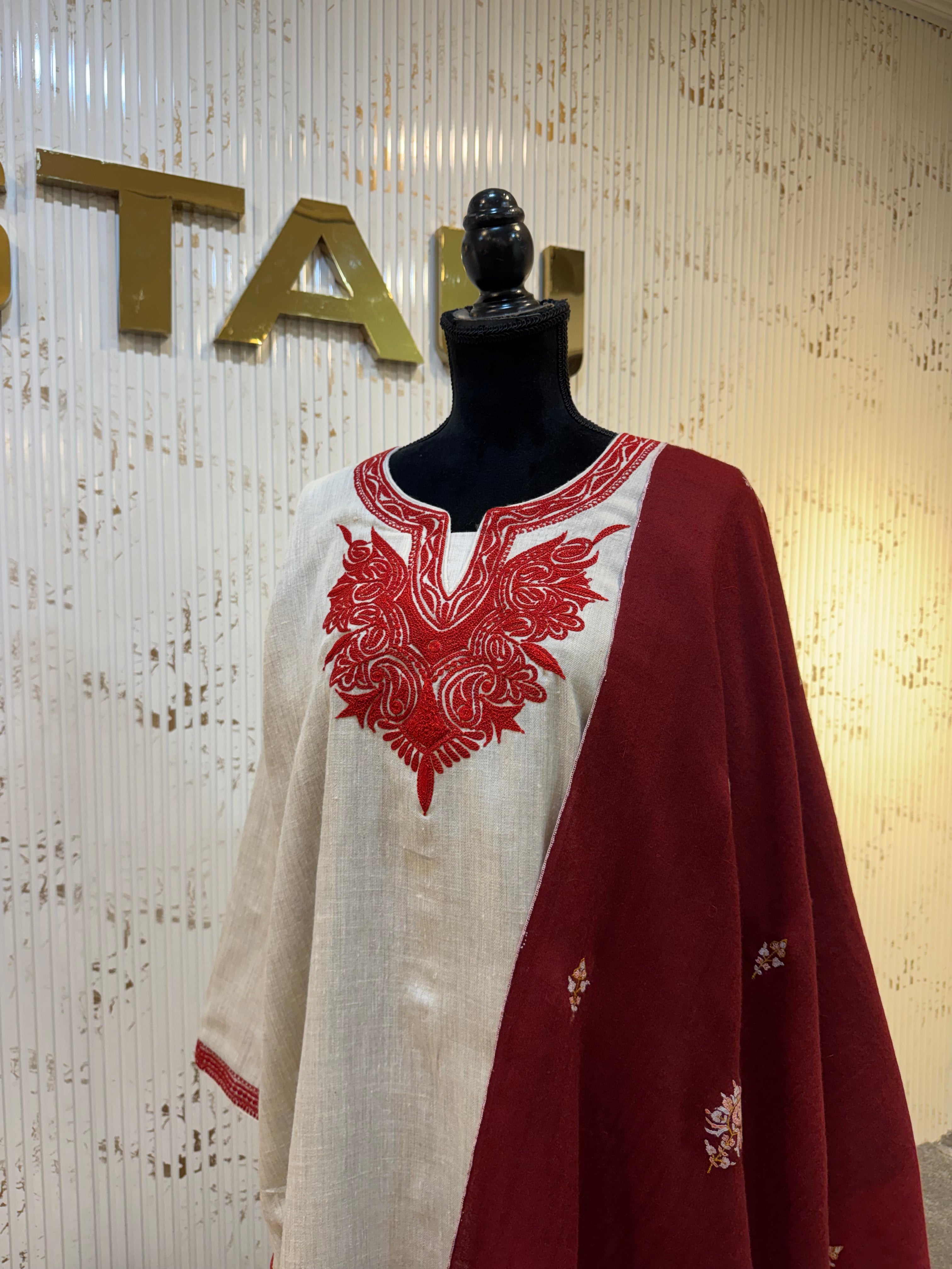 Purepashmina blend kurta set pwb607