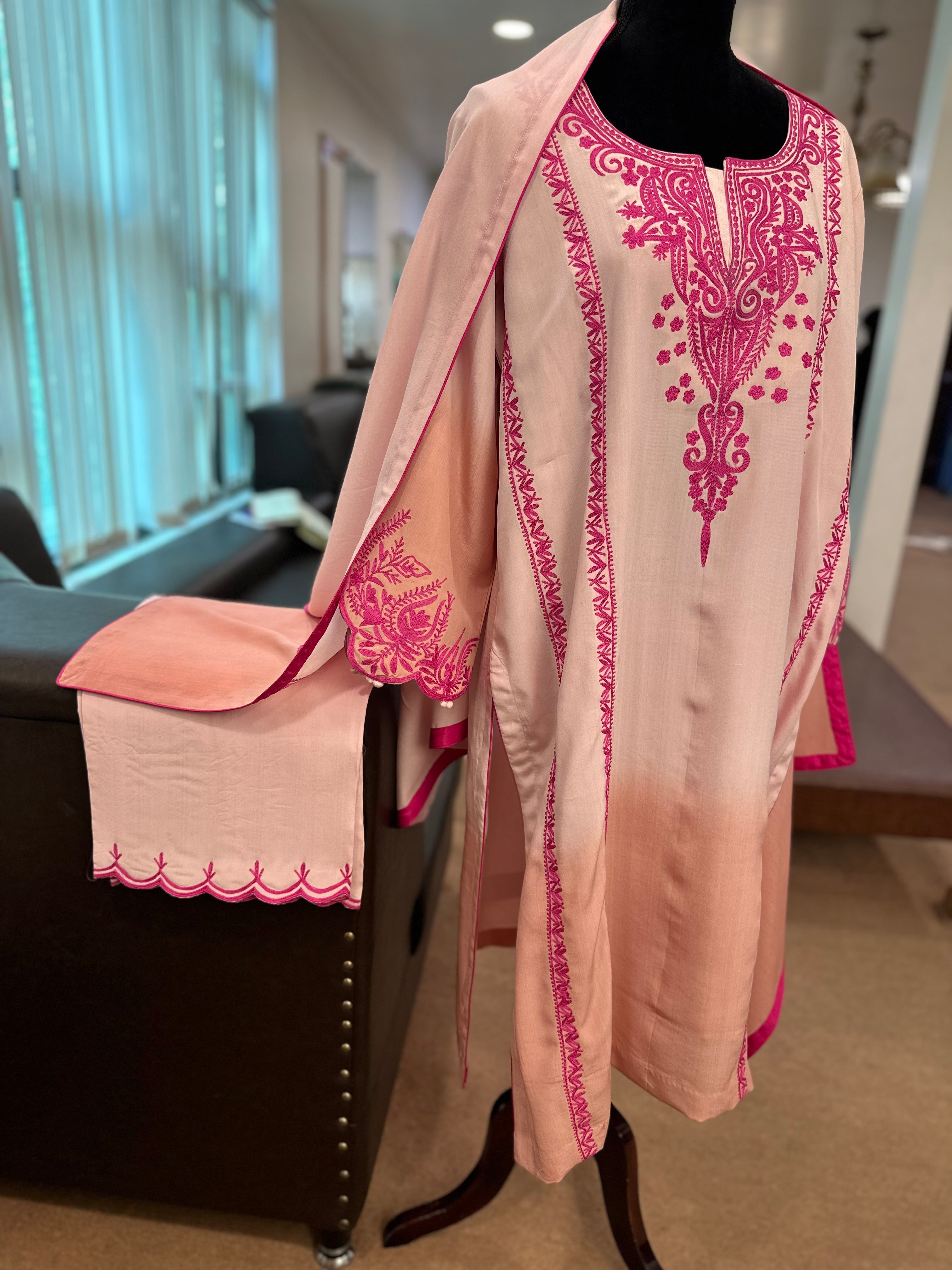 Purecrepe 3 piece kurta set pbks113