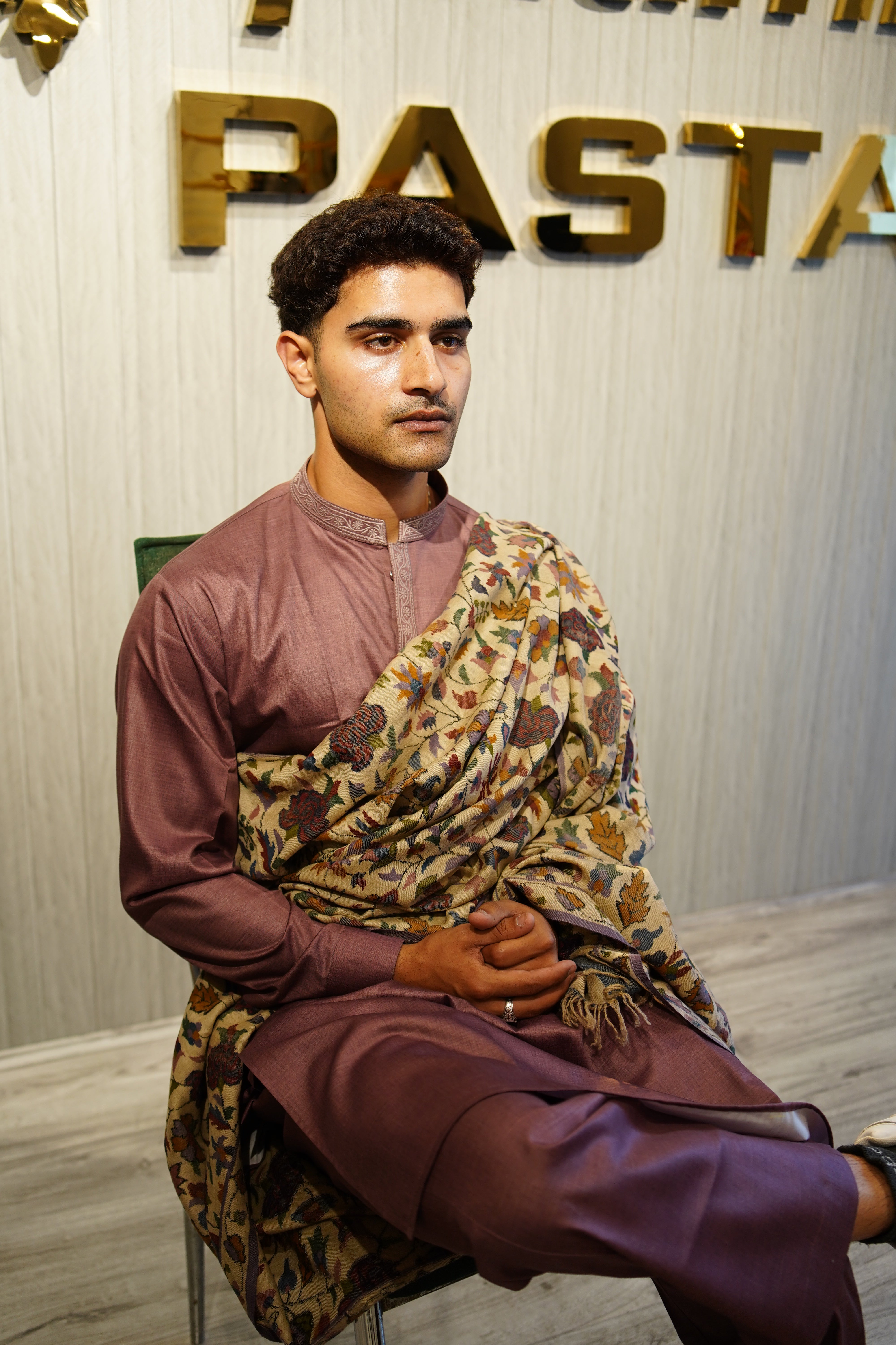 Dusty Rose Artisanal Kurta Pajama