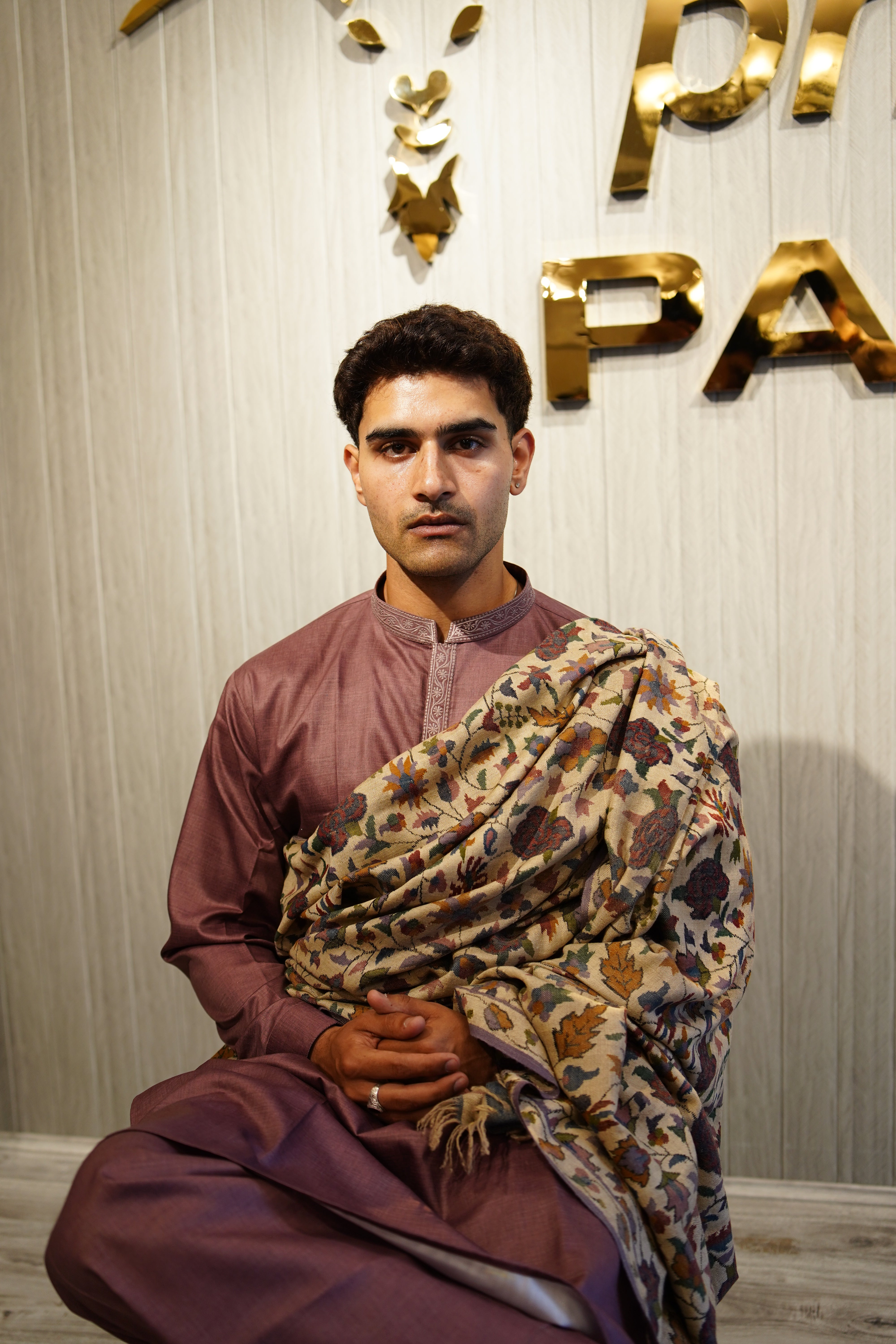 Dusty Rose Artisanal Kurta Pajama