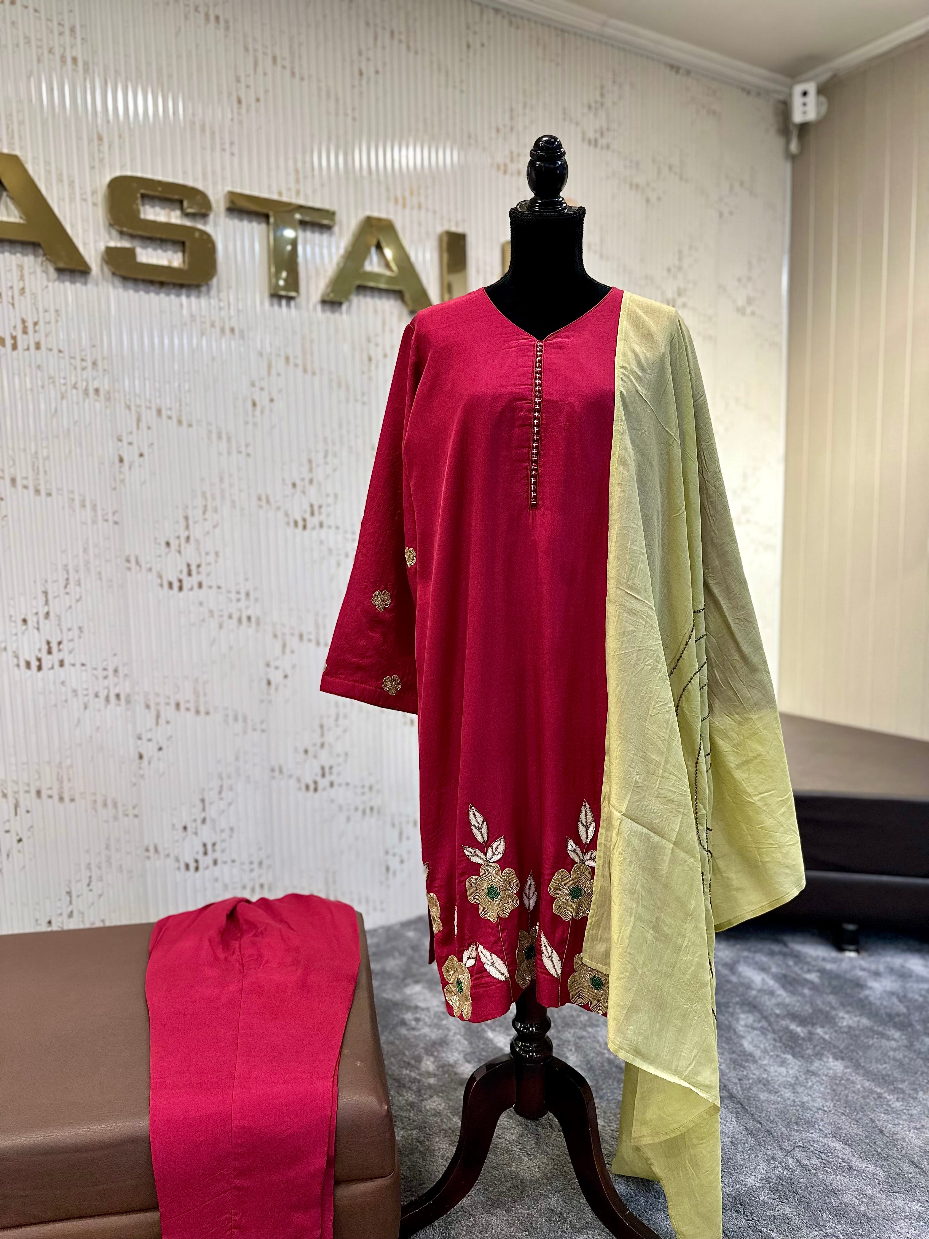 Puresilk 3 pc kurta set