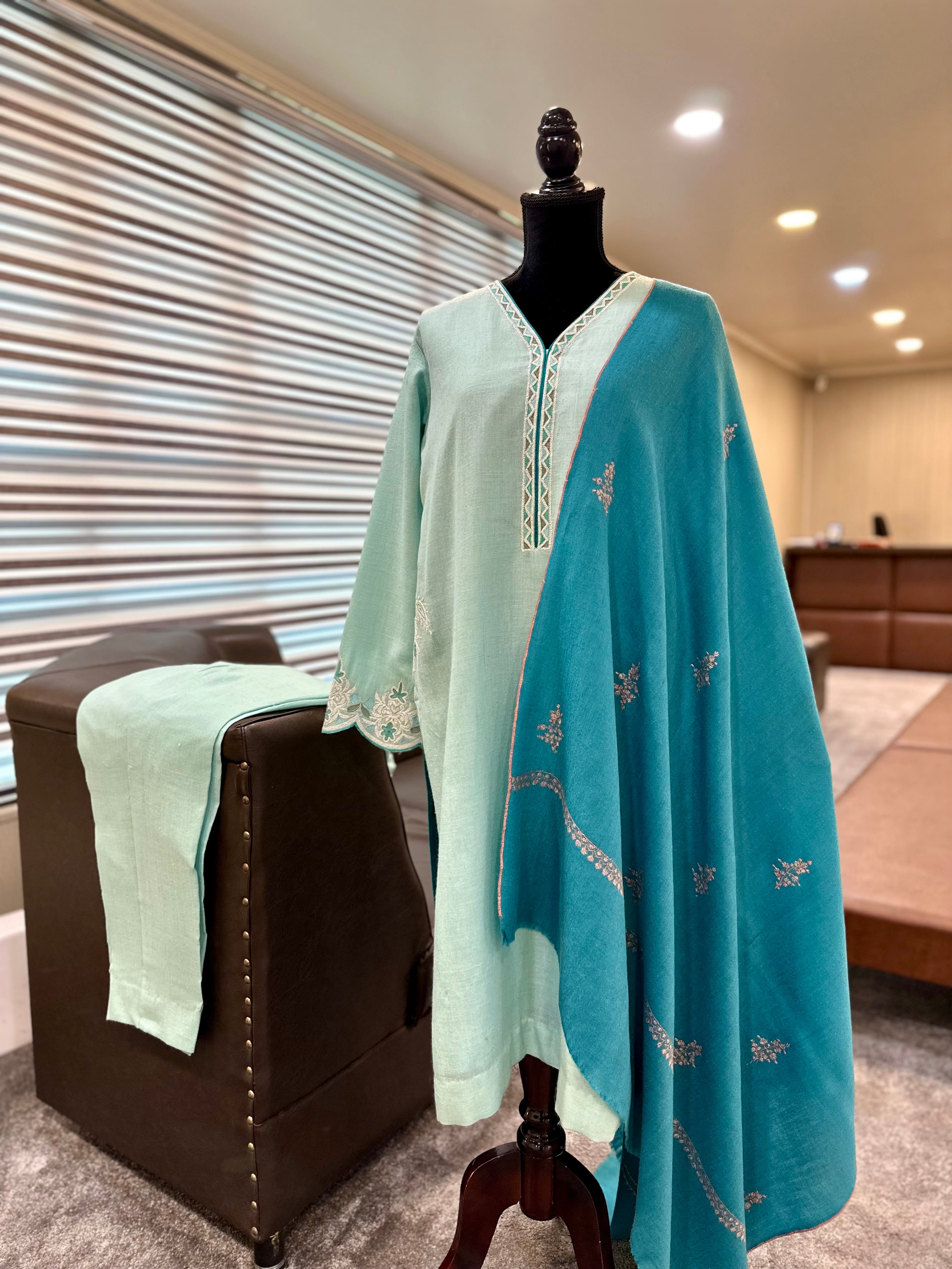 Pure pashmina blend kurta set 2pc pwb555