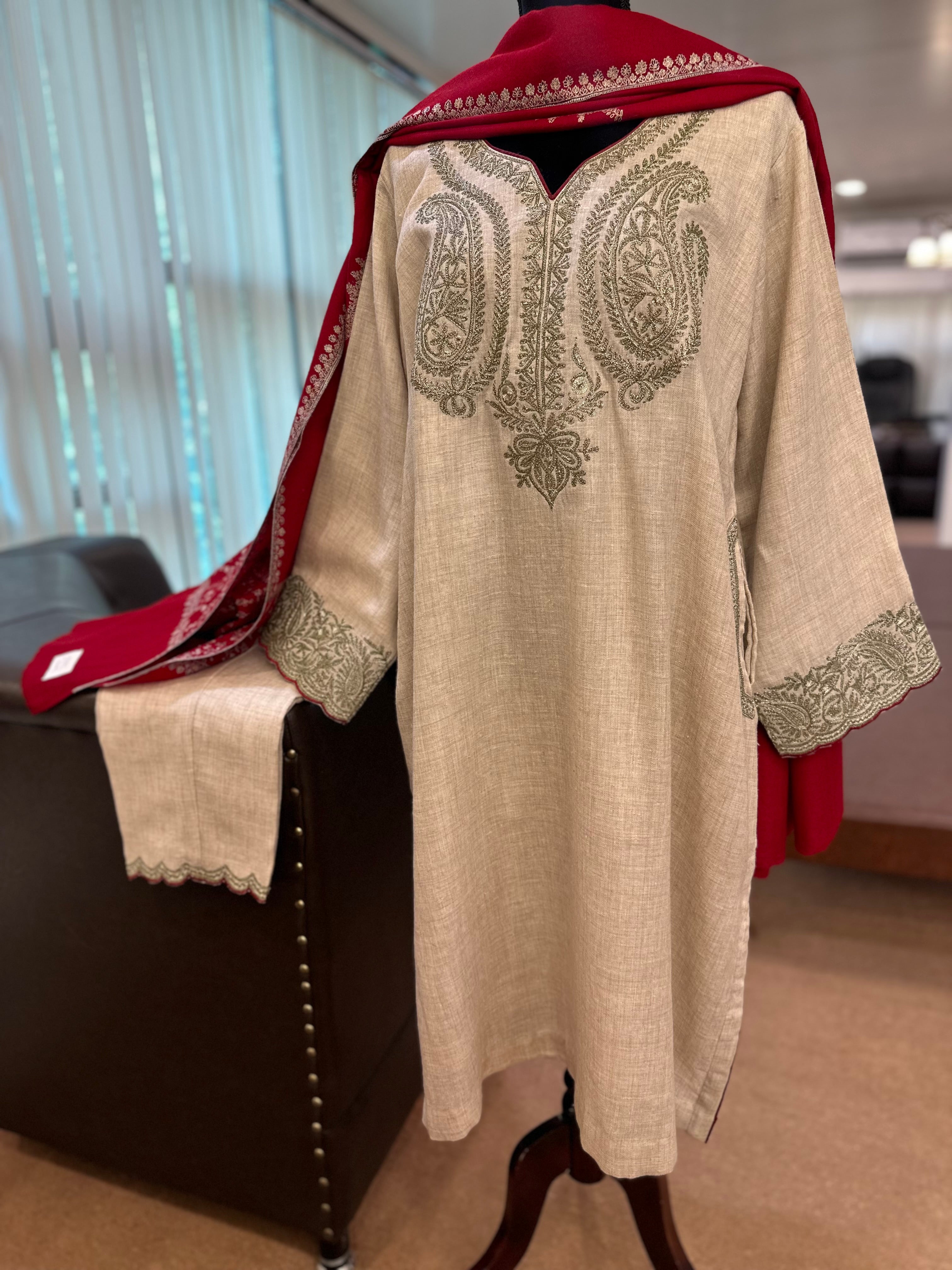 Purepashmina blend kurta set pwb342