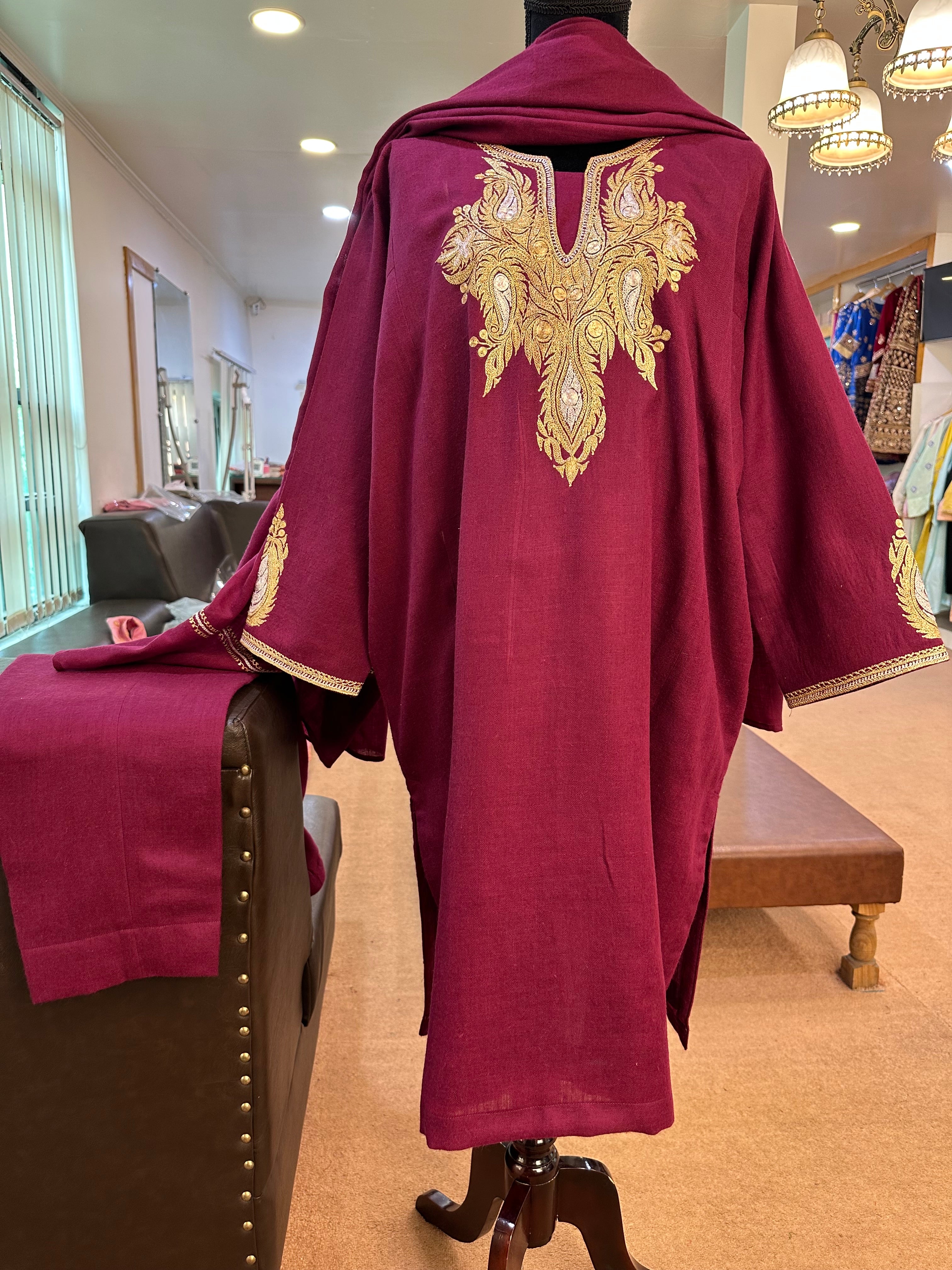 Pashmina blend pheran set