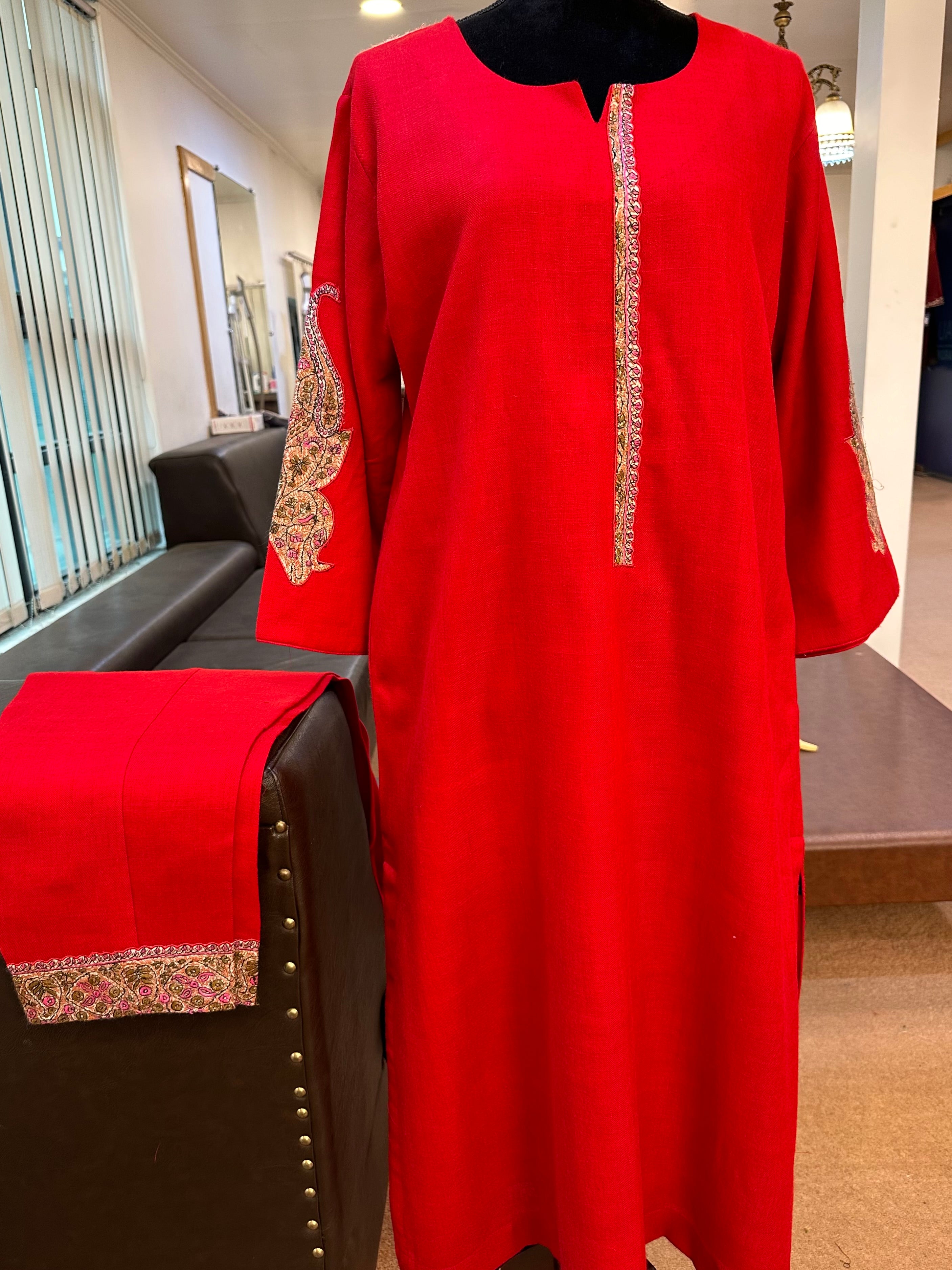 Pure pashmina blend kurta set 2pc