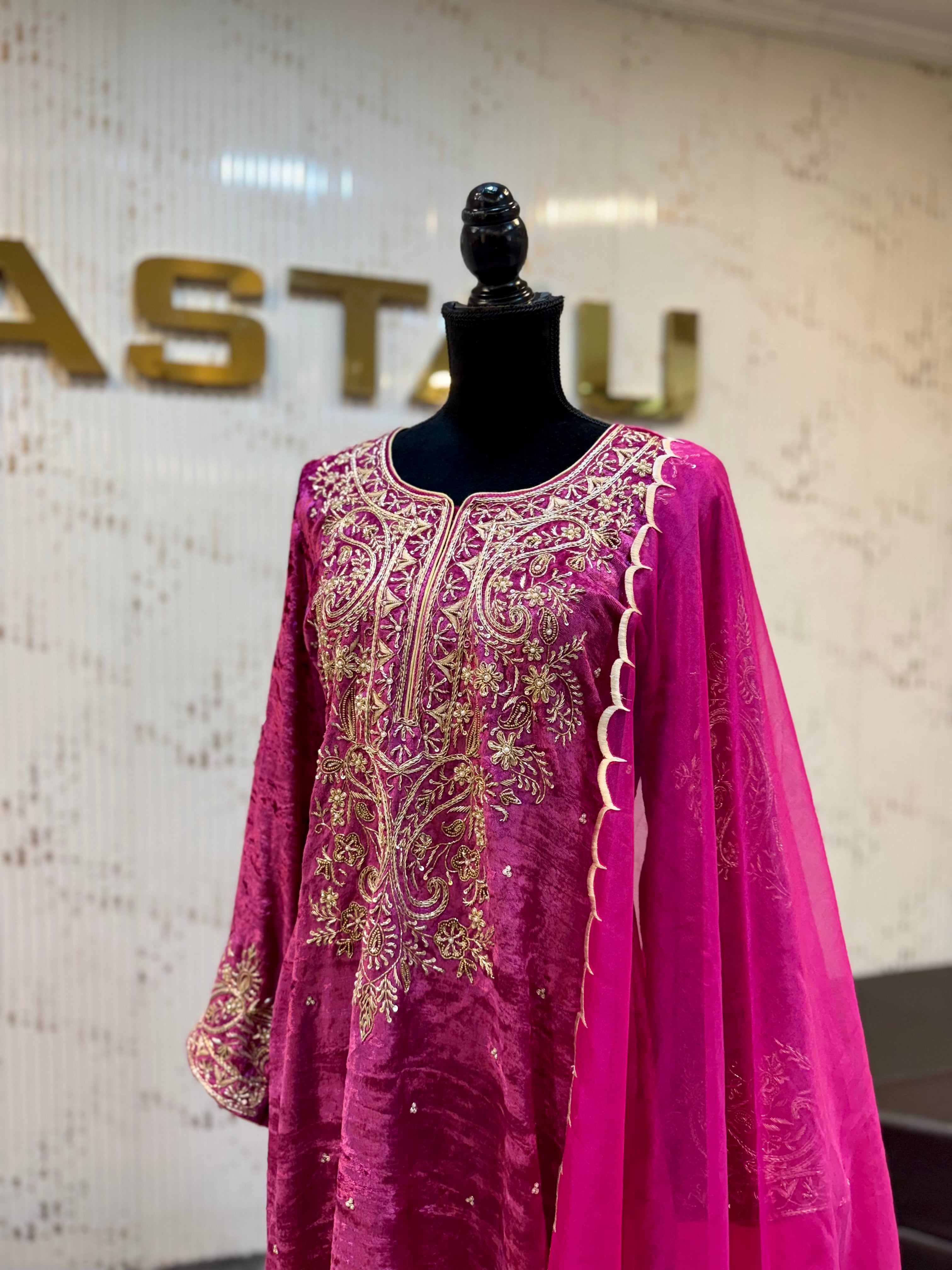 Velvet dress 3 piece