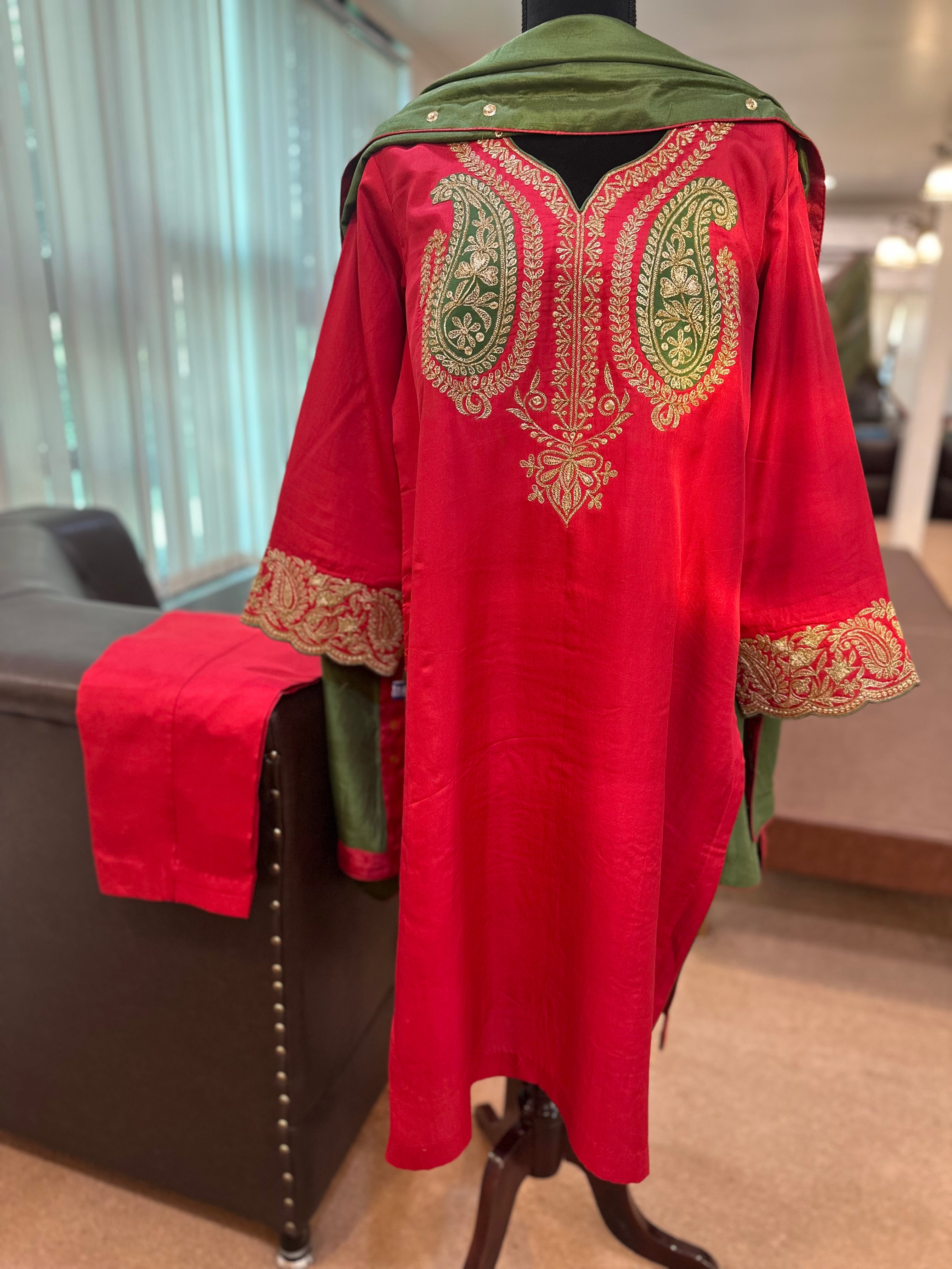 Puresilk 3 piece kurta set mtks839