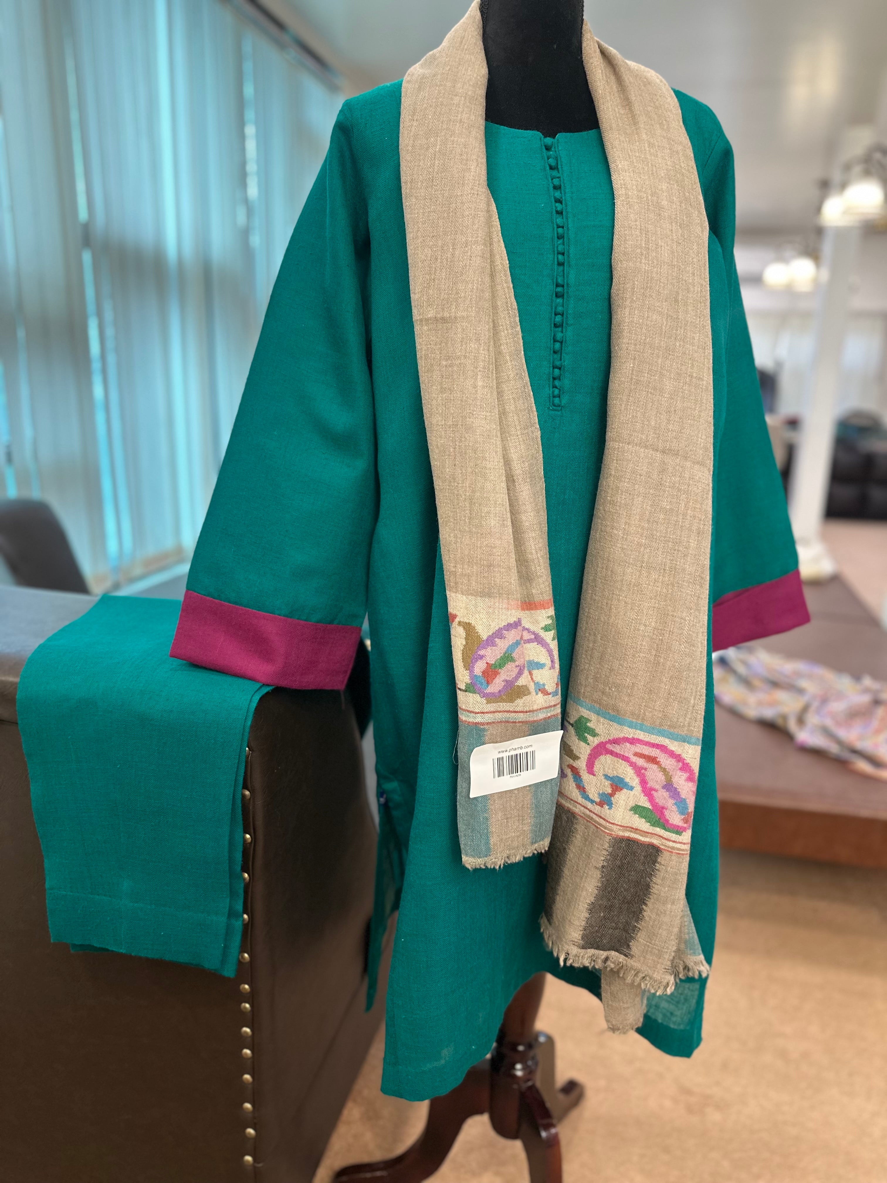 Purepashmina blend kurta set pwb449