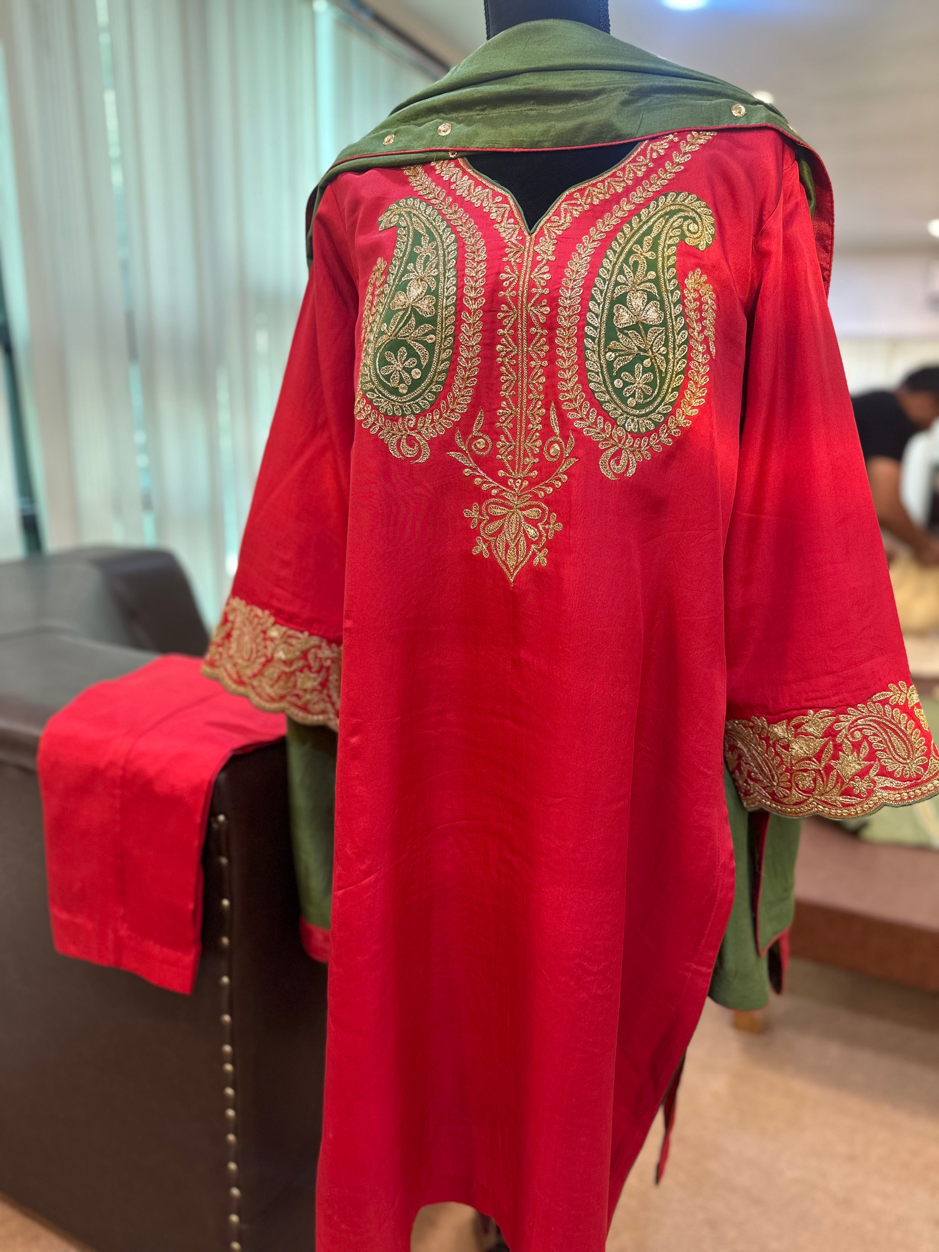 Puresilk 3 piece kurta set mtks839