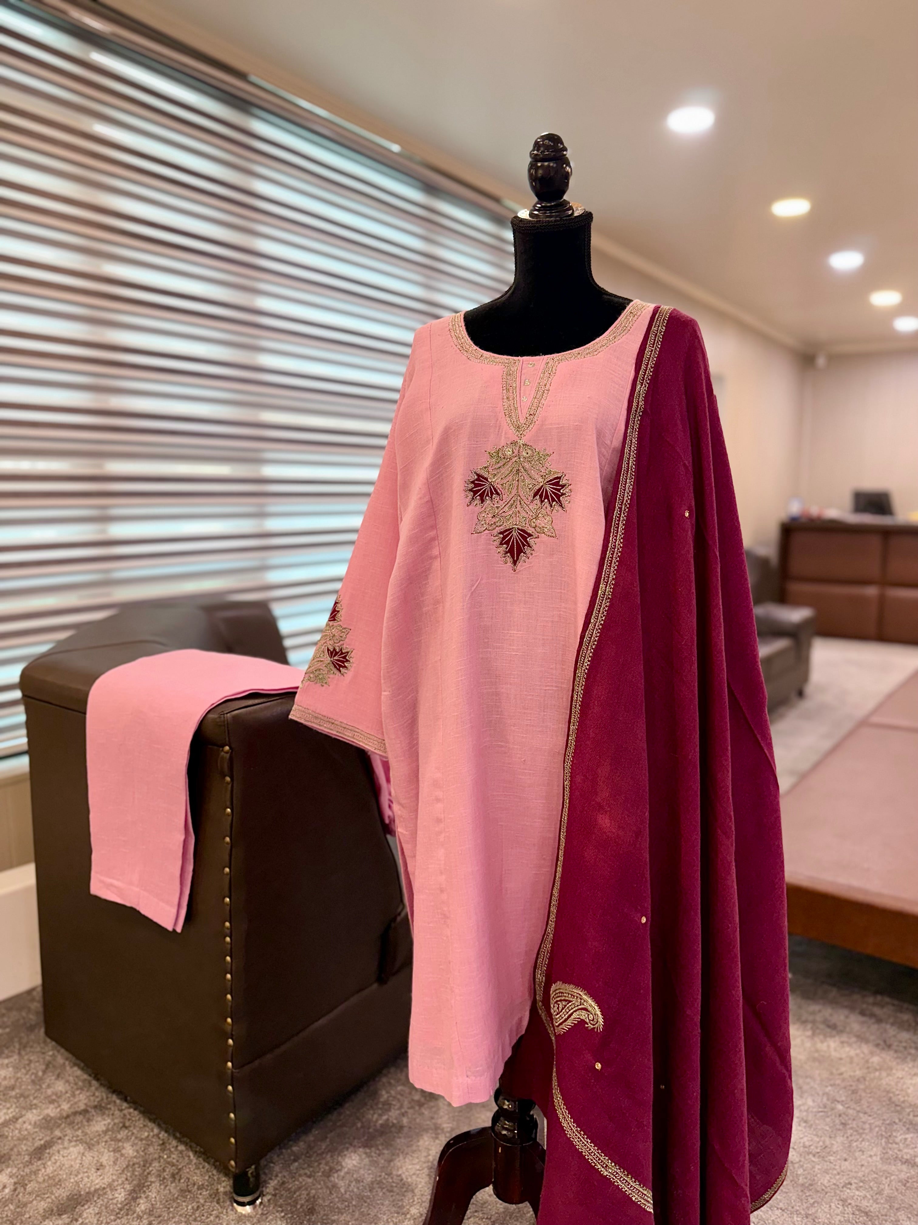 Purepashmina blend 3 piece kurta set pwb540