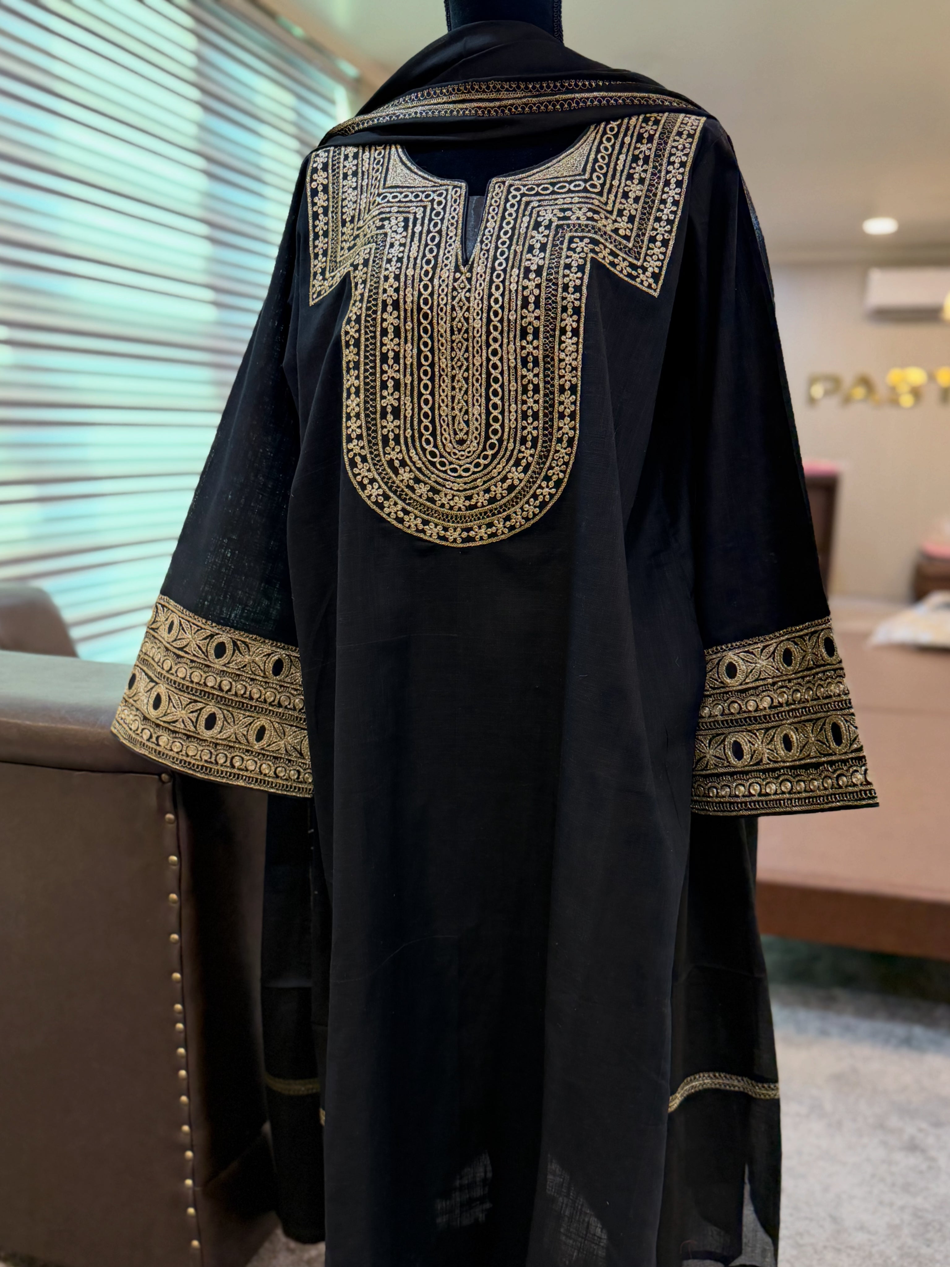 Purelinen cotton 2 piece abaya style