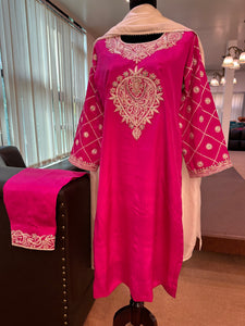 Puresilk tilla kurta set