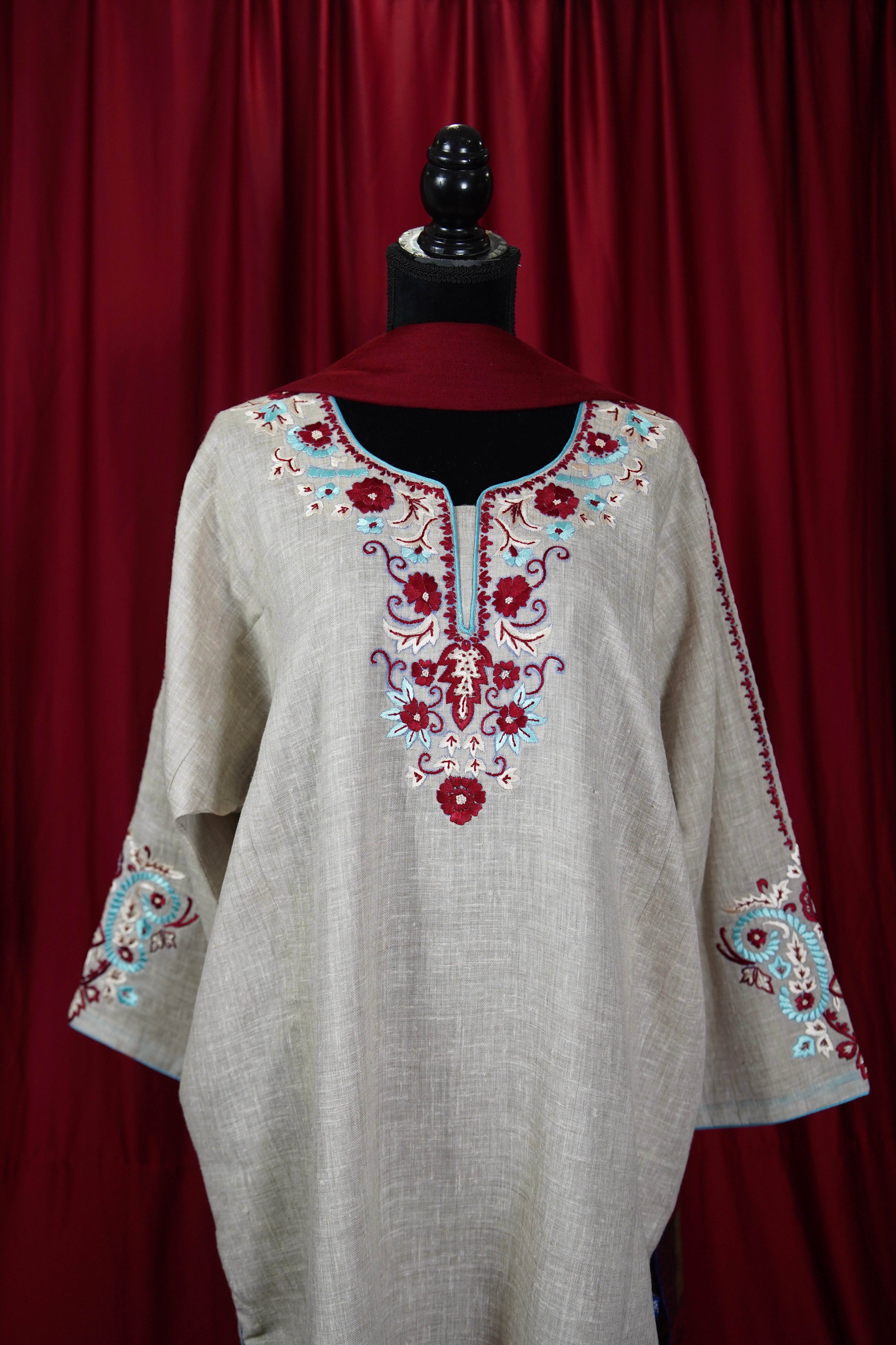 Purepashmina blend pheran set pwb470