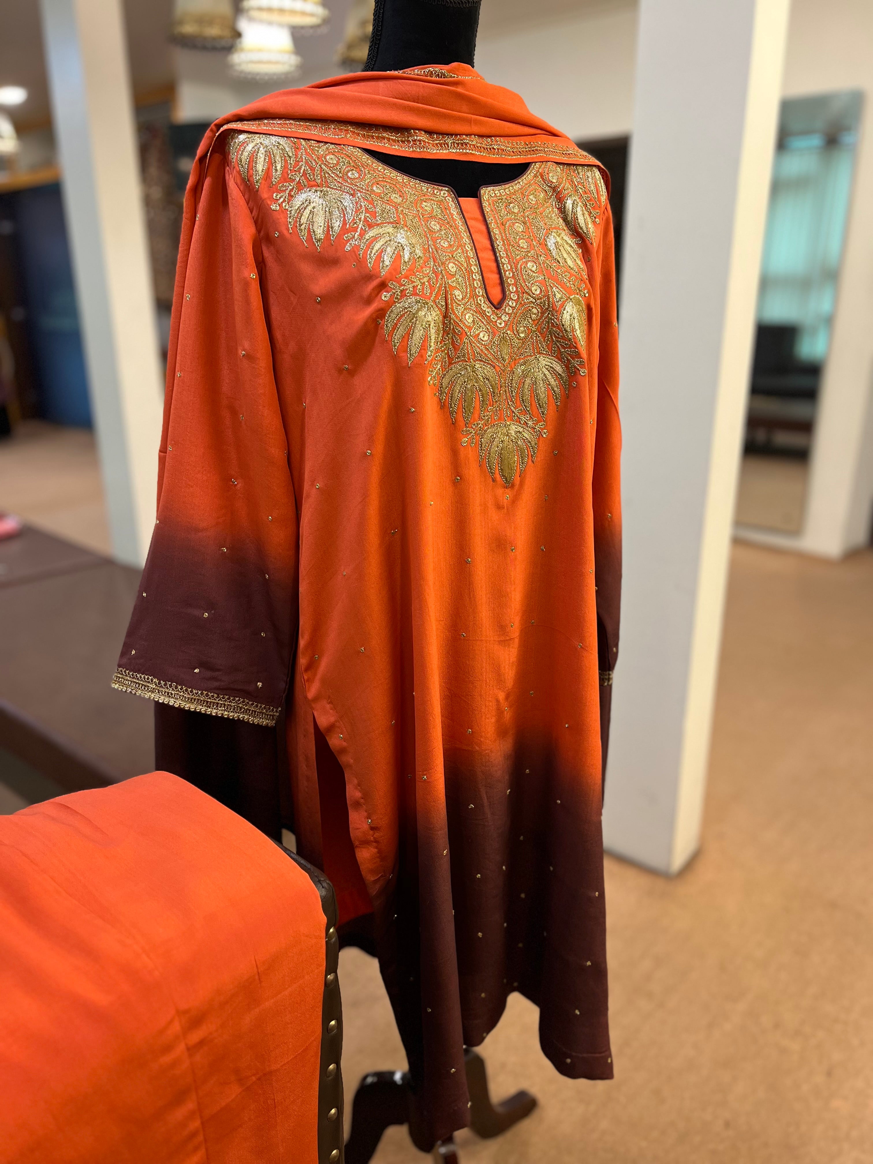 Pure crepe kurta set 3pc Mtks817