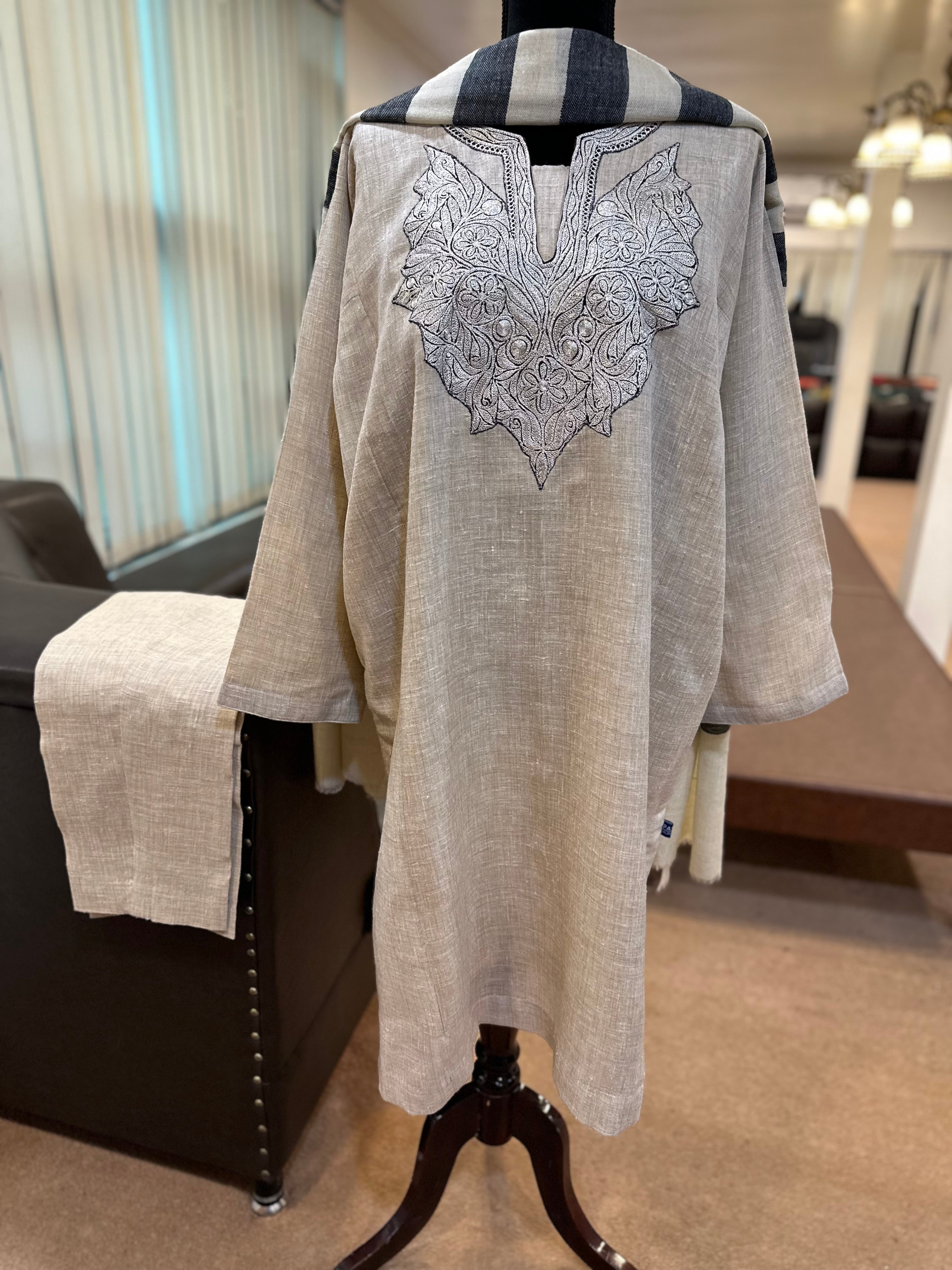 Purepashmina blend pheran set pwb474