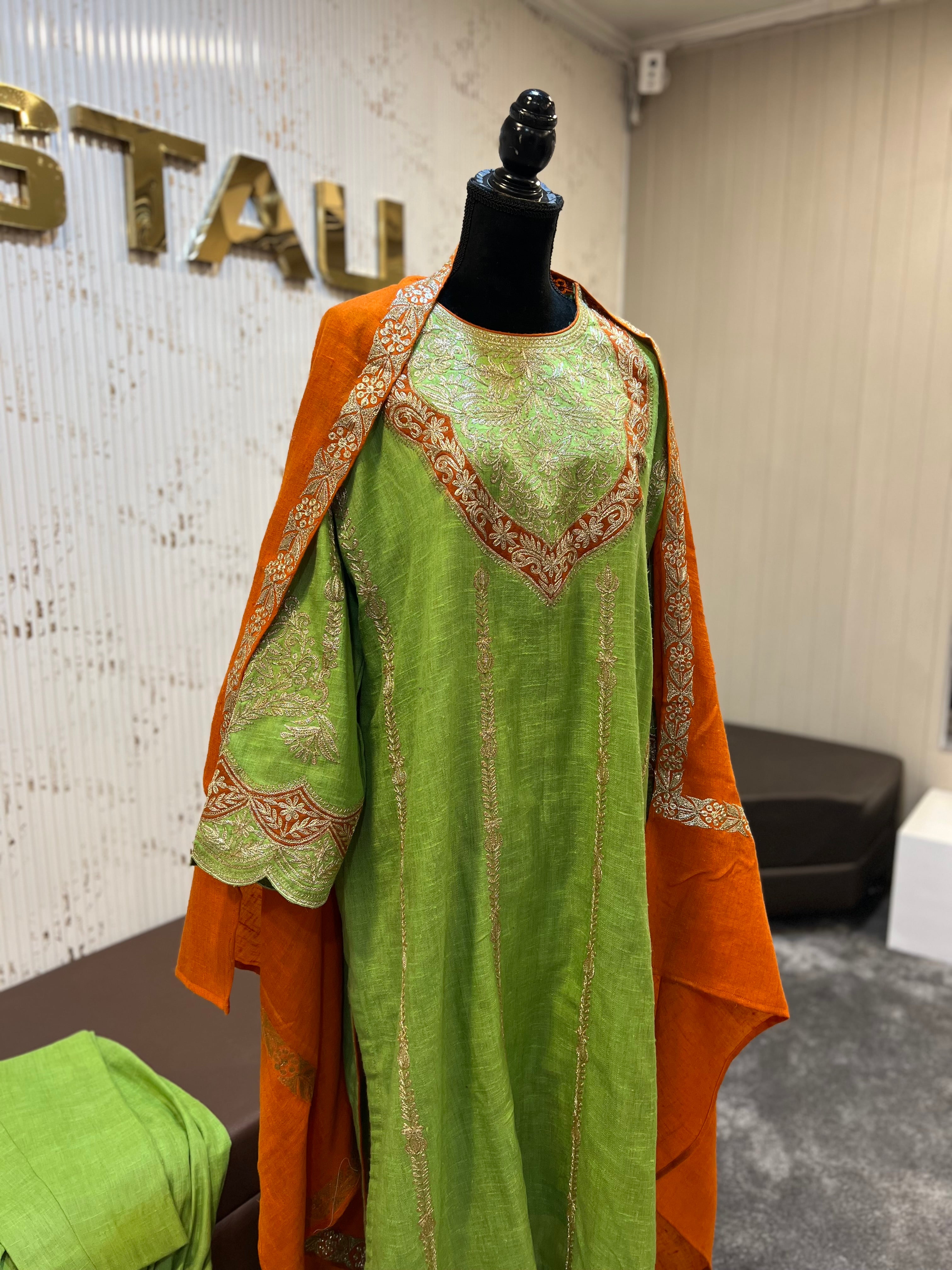 Pure pashmina blend 3pc kurta set