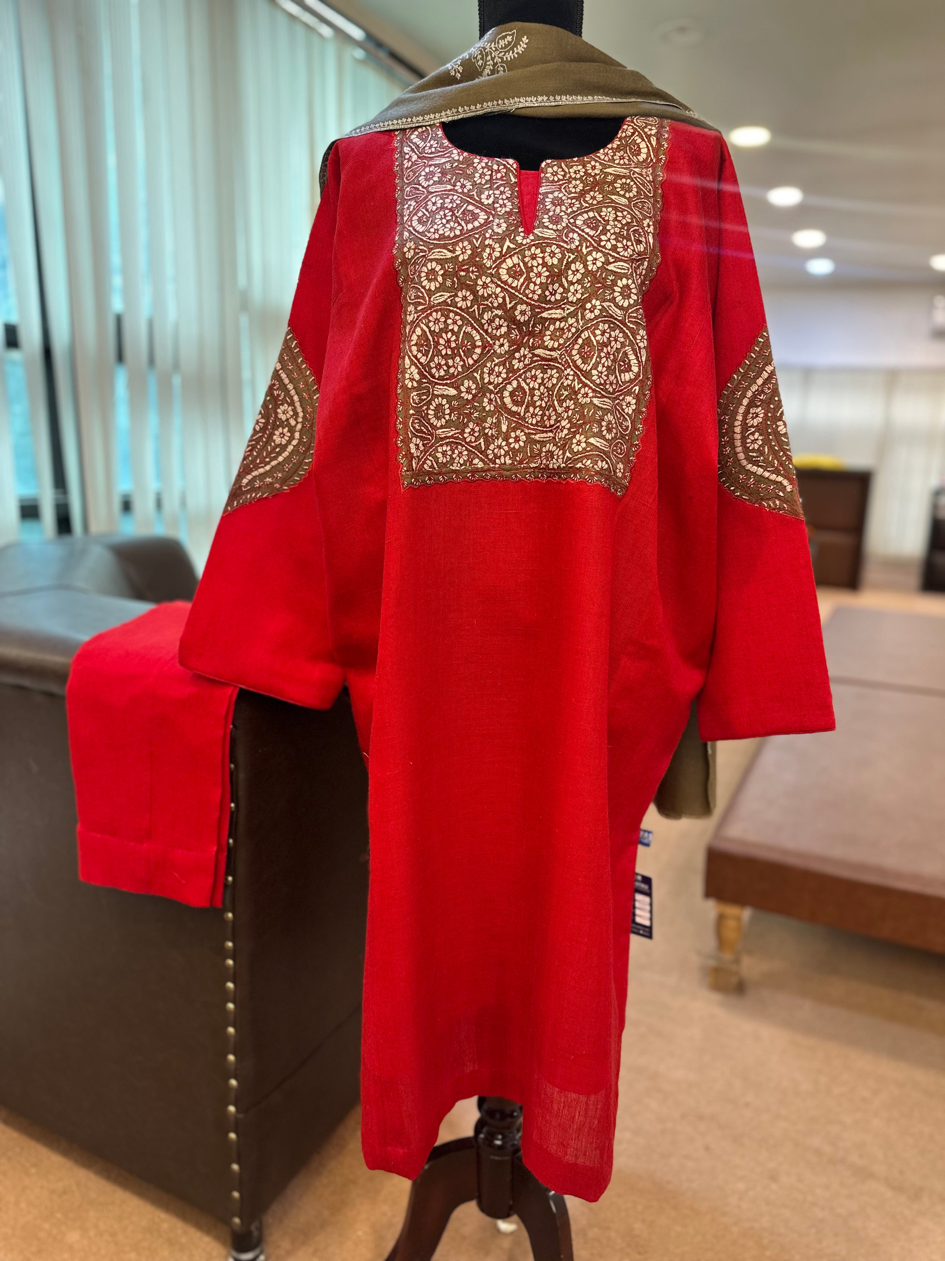 Purepashmina blend pheran set pwb435