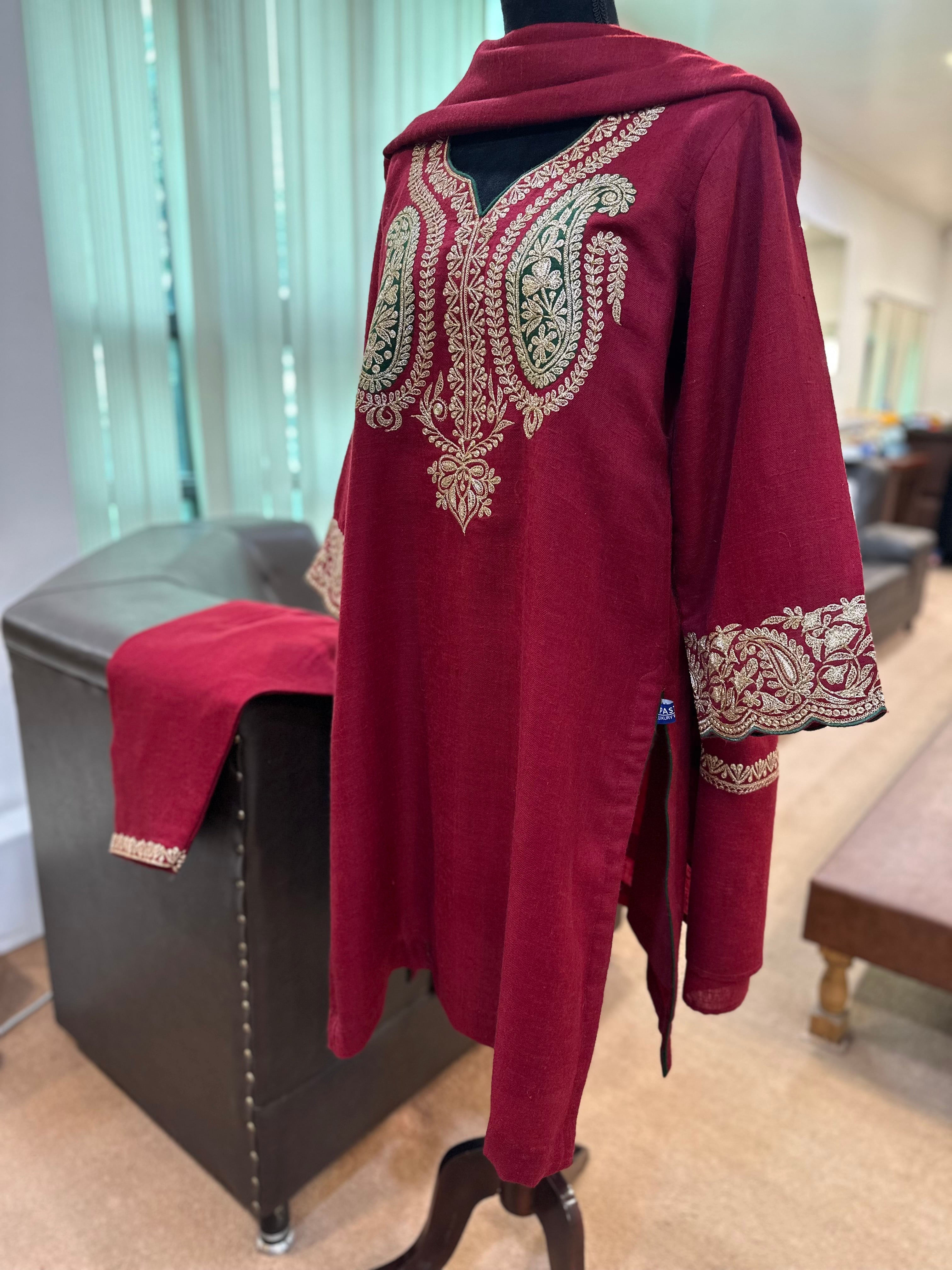 Purepashmina blend 3 pc kurta set
