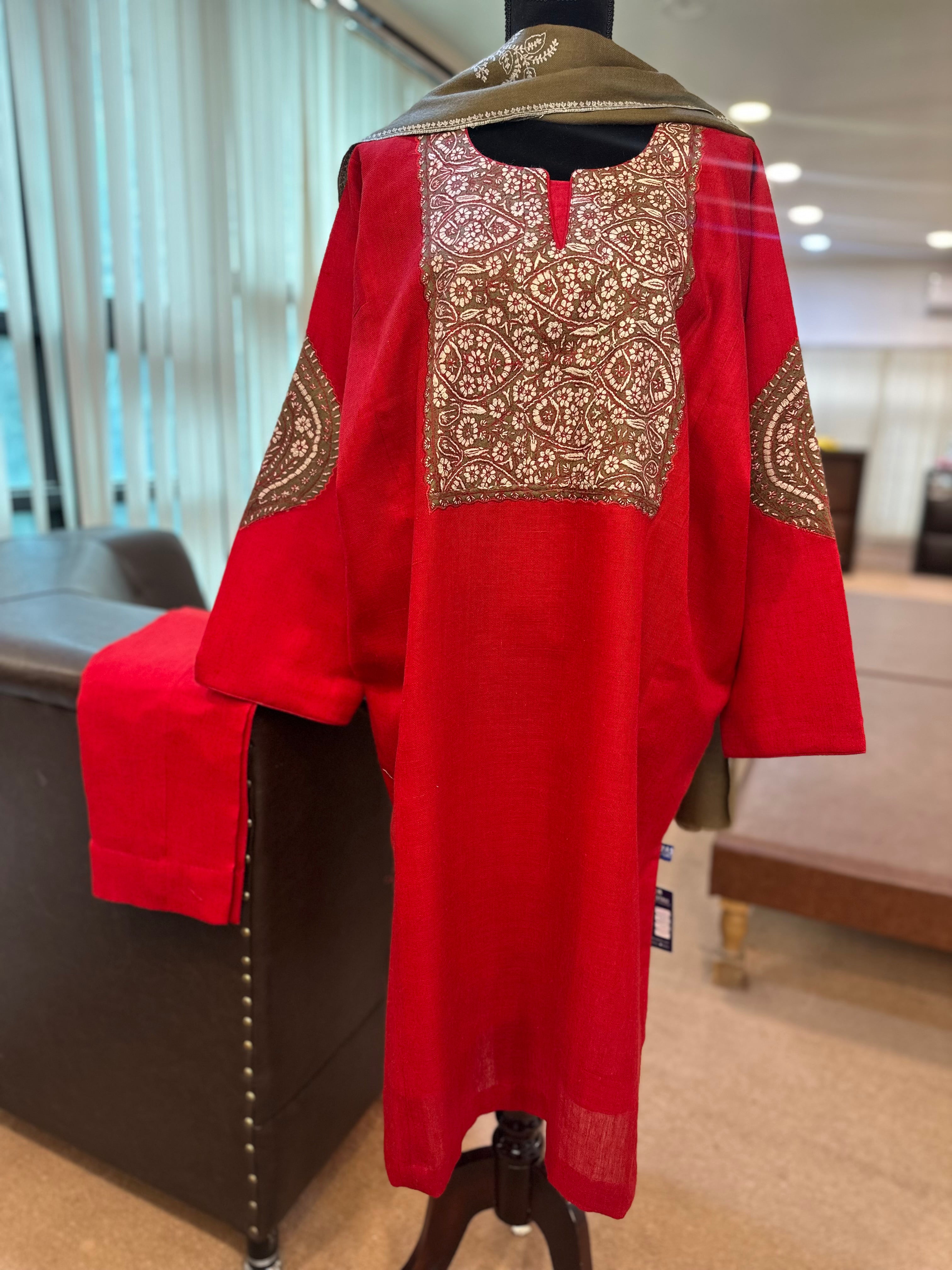 Purepashmina blend pheran set pwb435