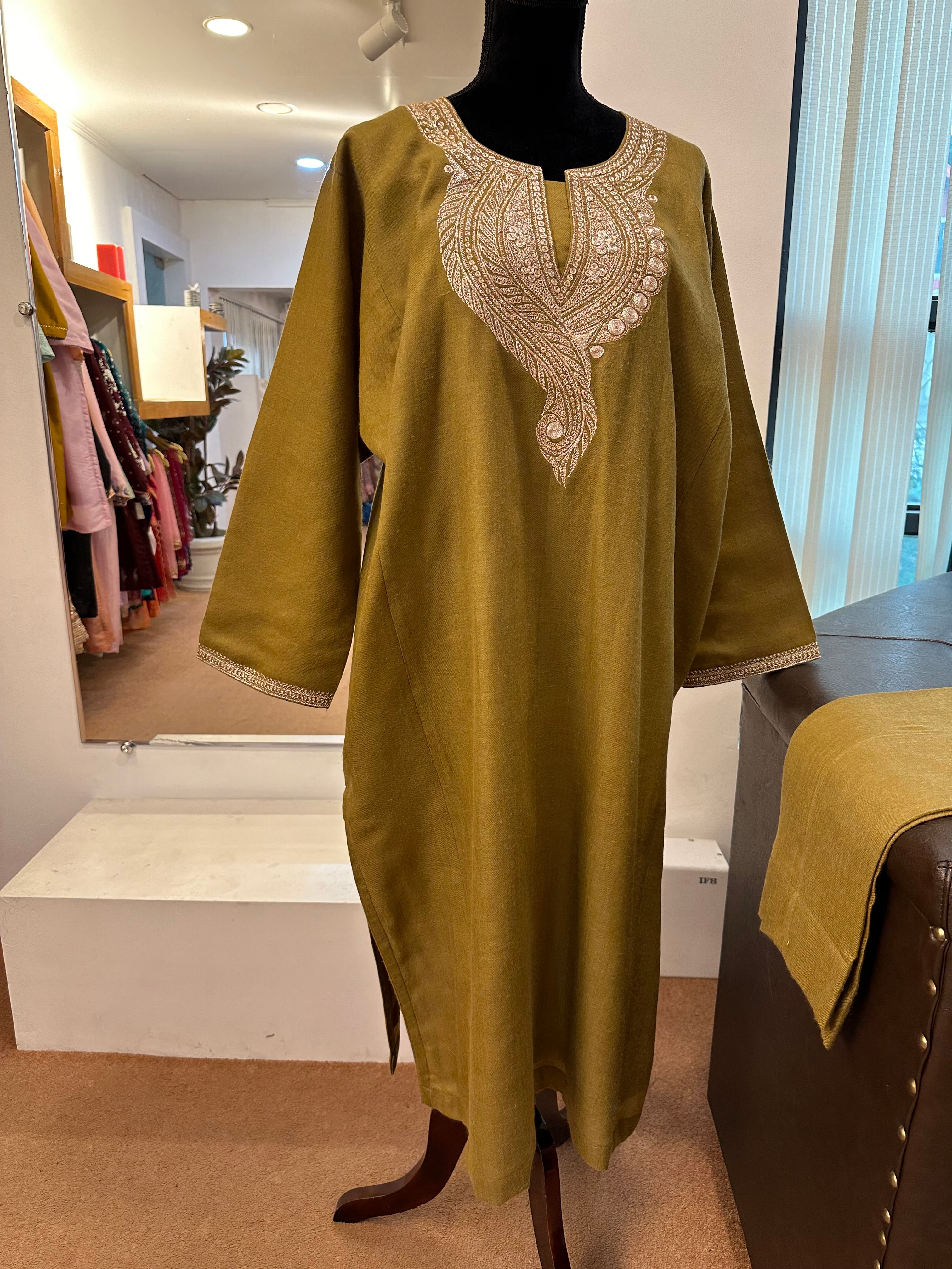 Pashmina blend pheran set 2 pc