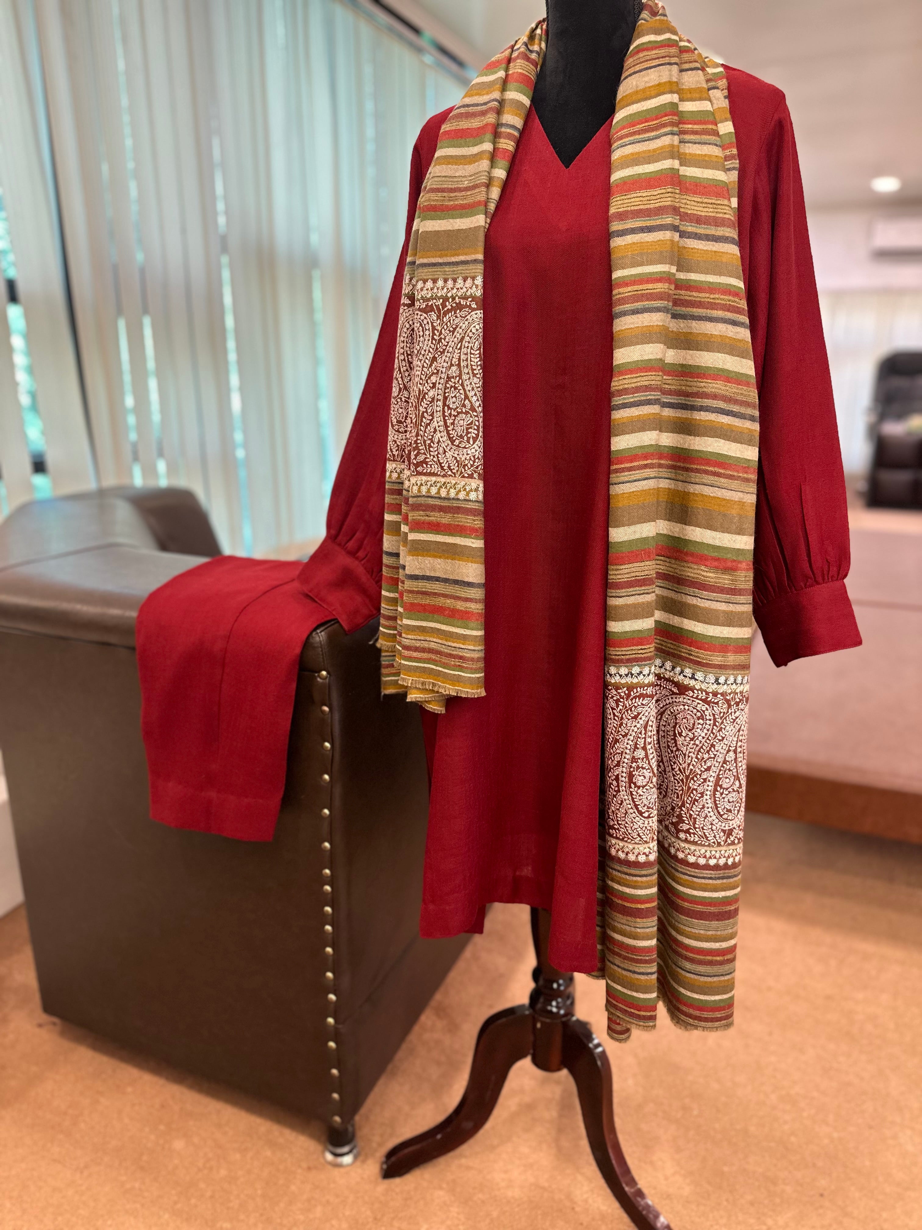 Purepashmina blend kurta set pwb327