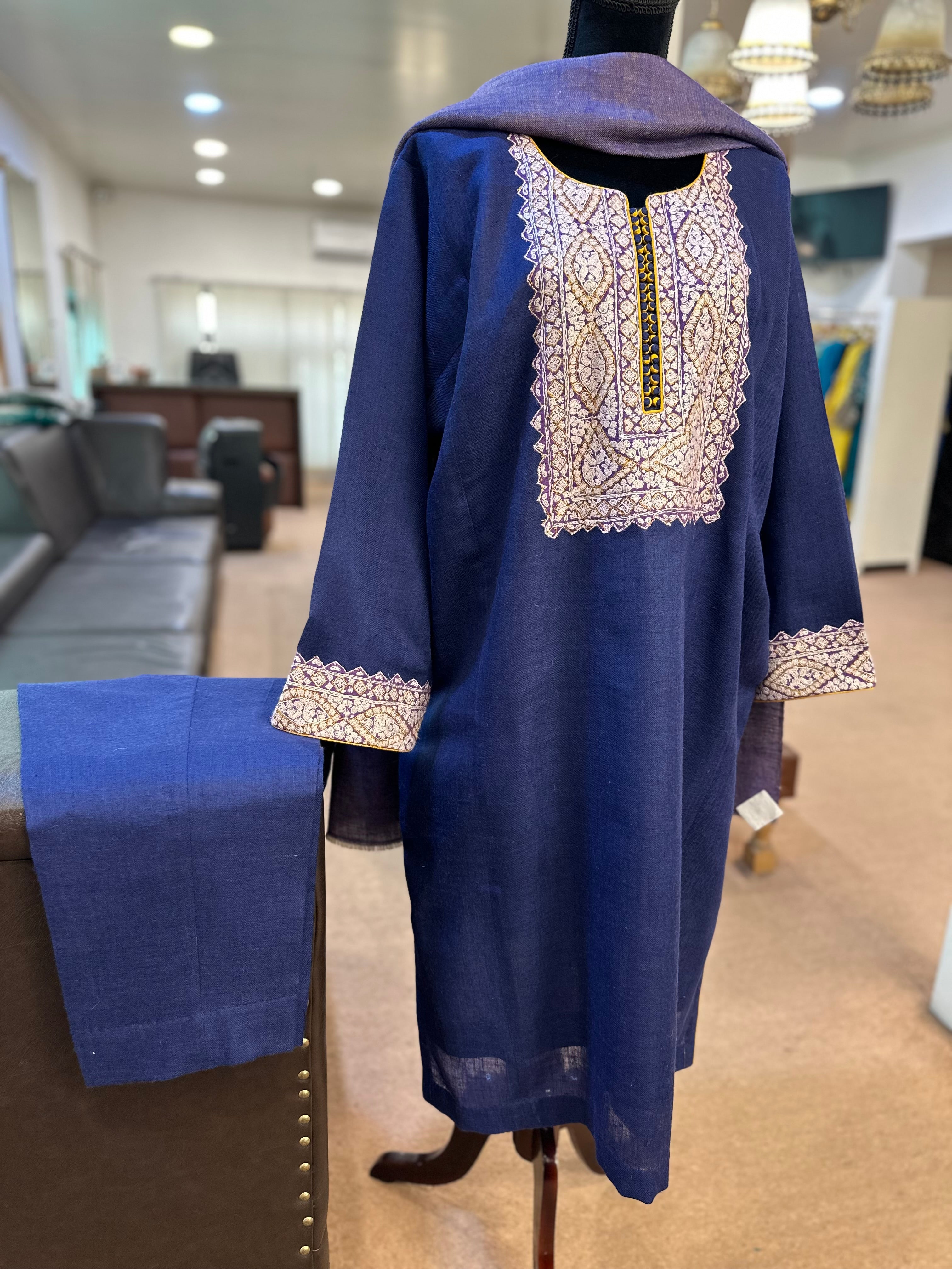 Purepashmina blend 2 piece pheran set pwb454