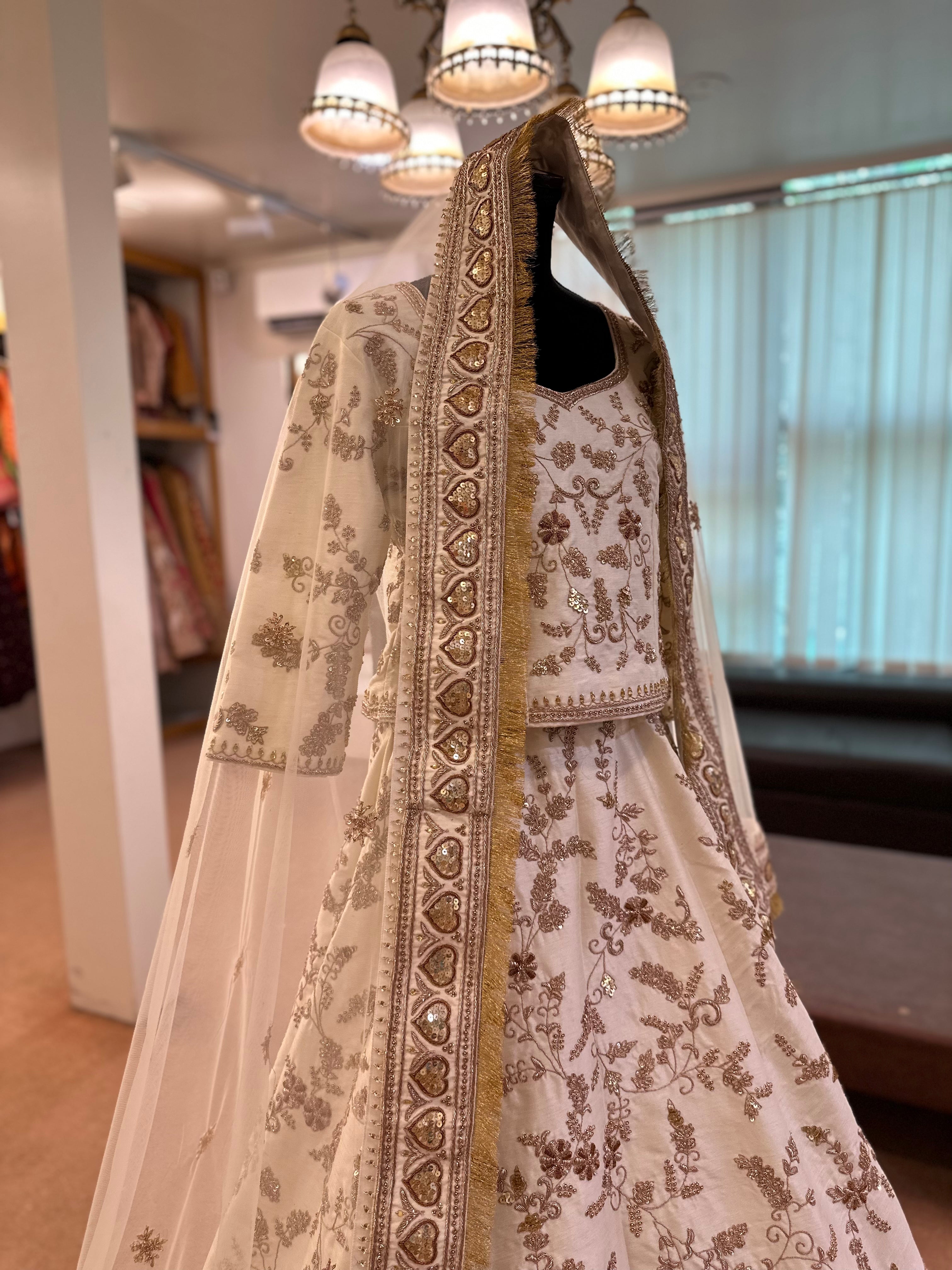 Bridal lehanga handwork