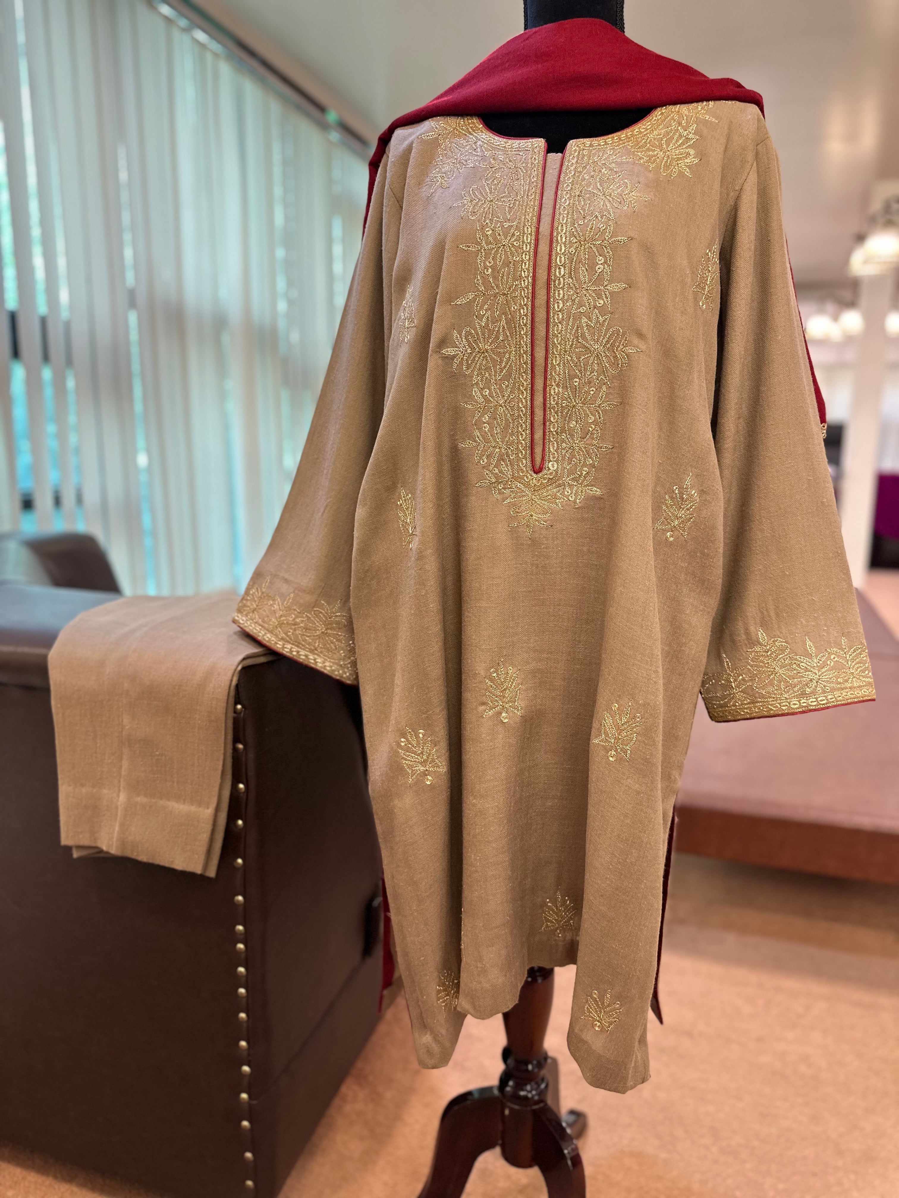 Purepashmina Tilla kurta set pwb322