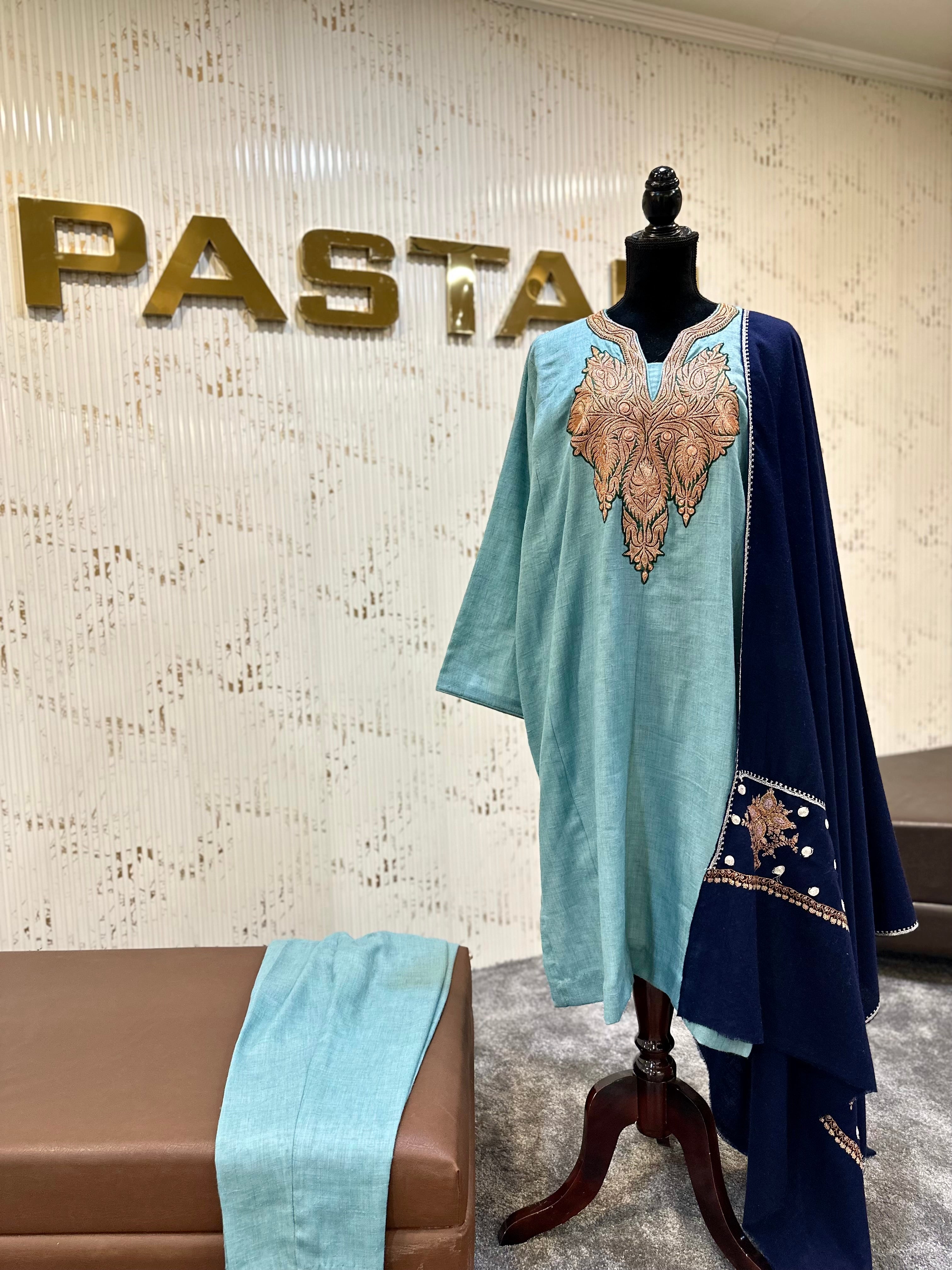 Purepashmina blend pheran set pwb516