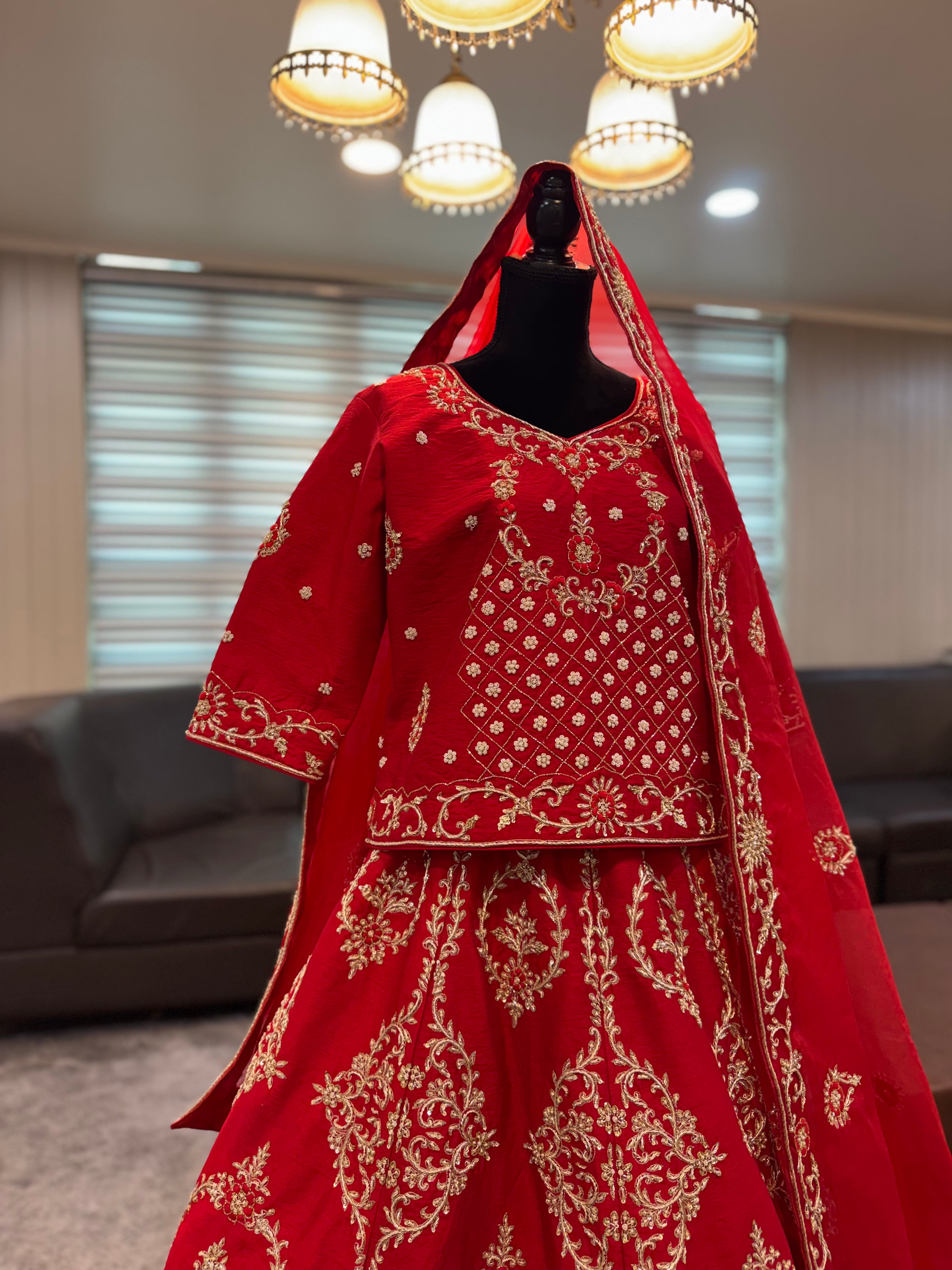 Crimson Heritage Lehengha