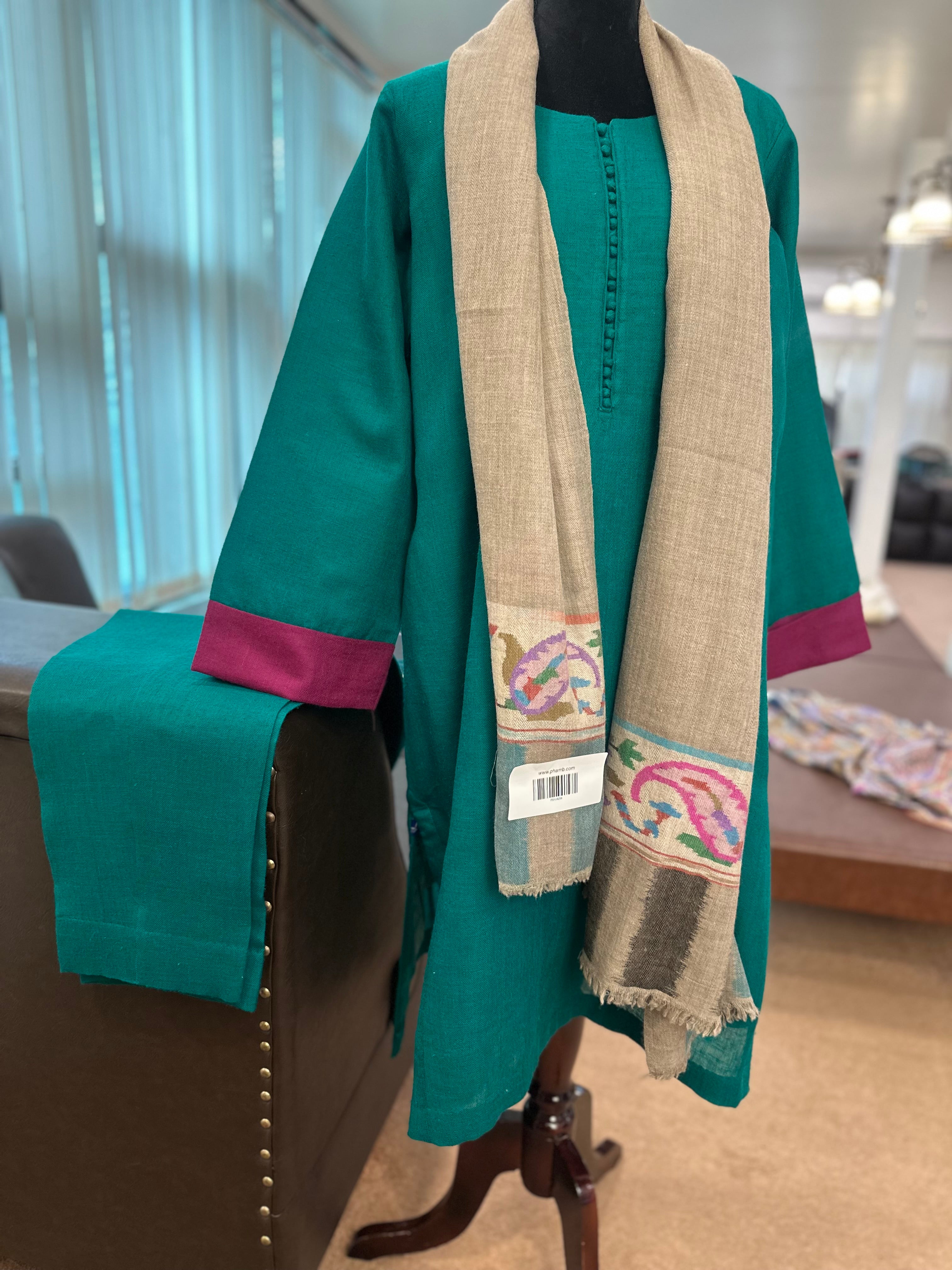 Purepashmina blend kurta set pwb449