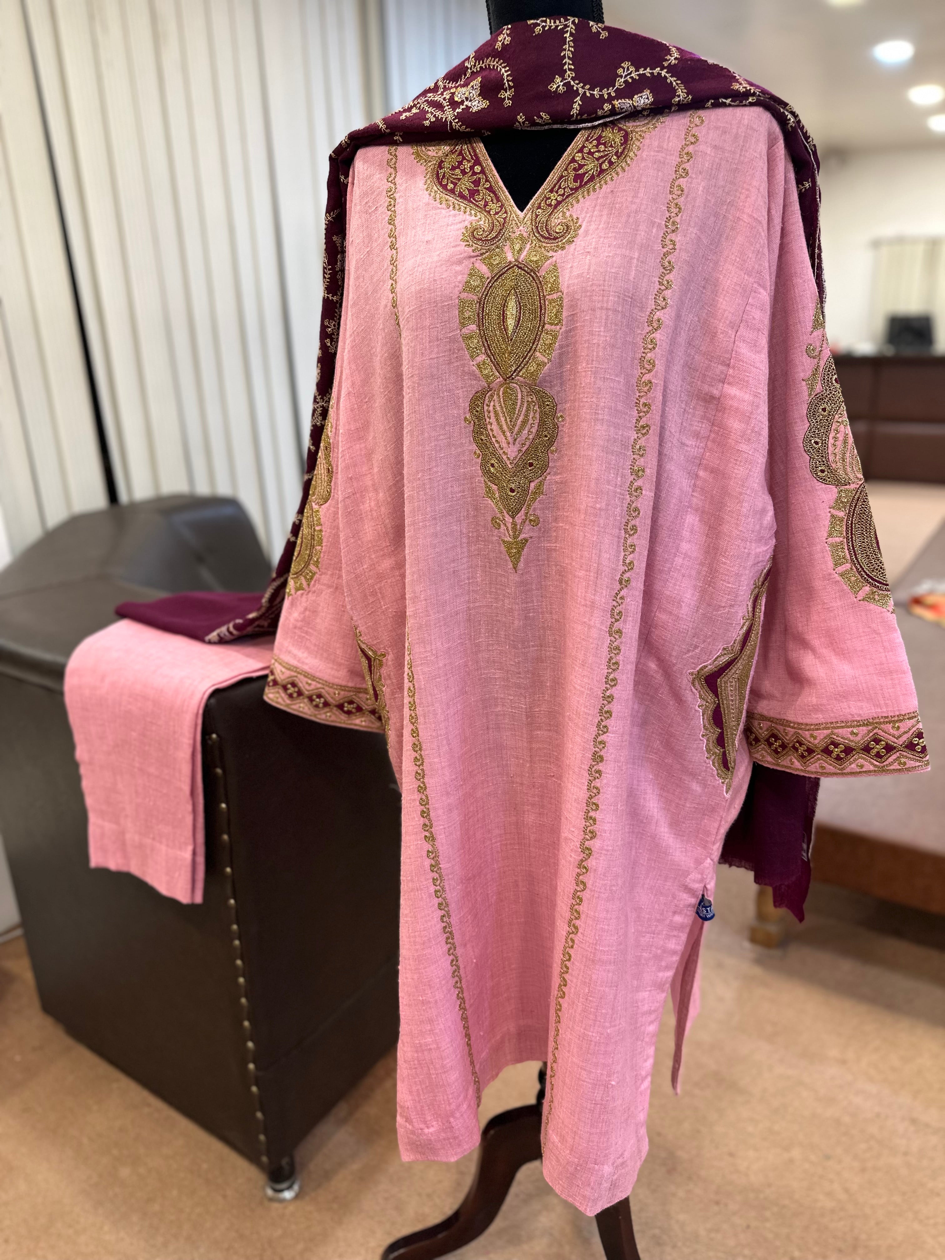 Purepashmina blend pheran set pwb492