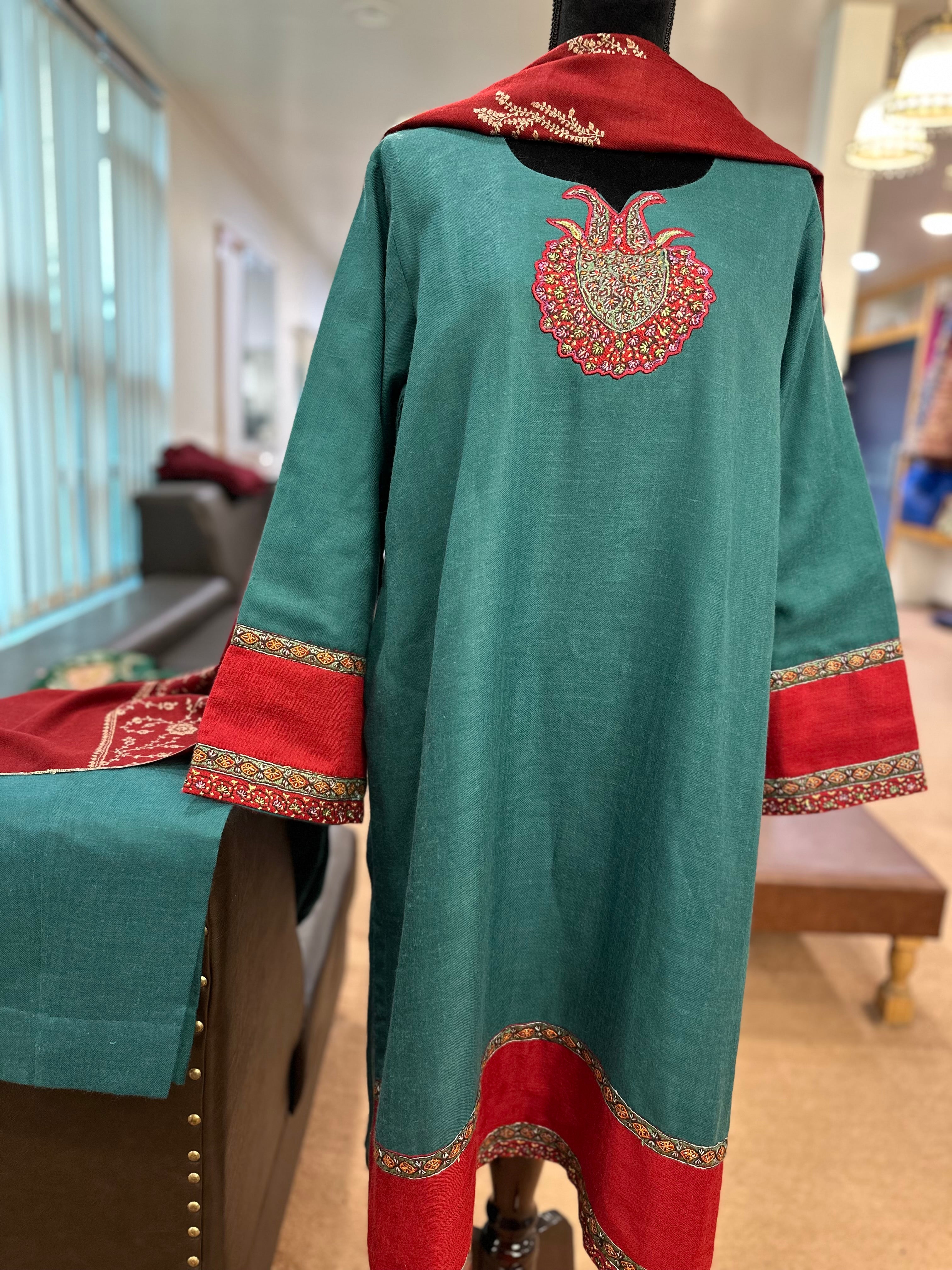 Purepashmina blend kurta set pwb399