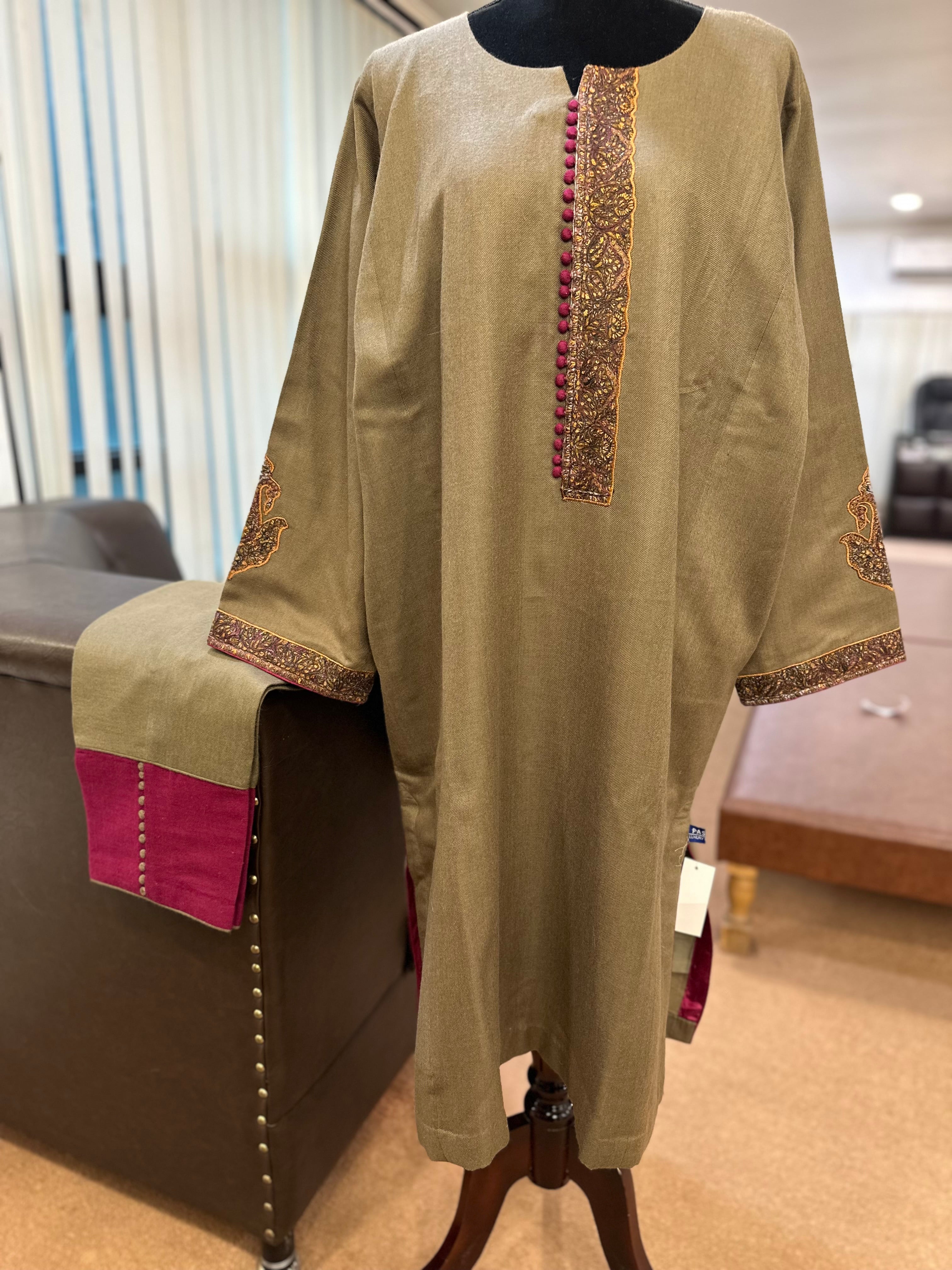 Purepashmina blend pheran set pwb377
