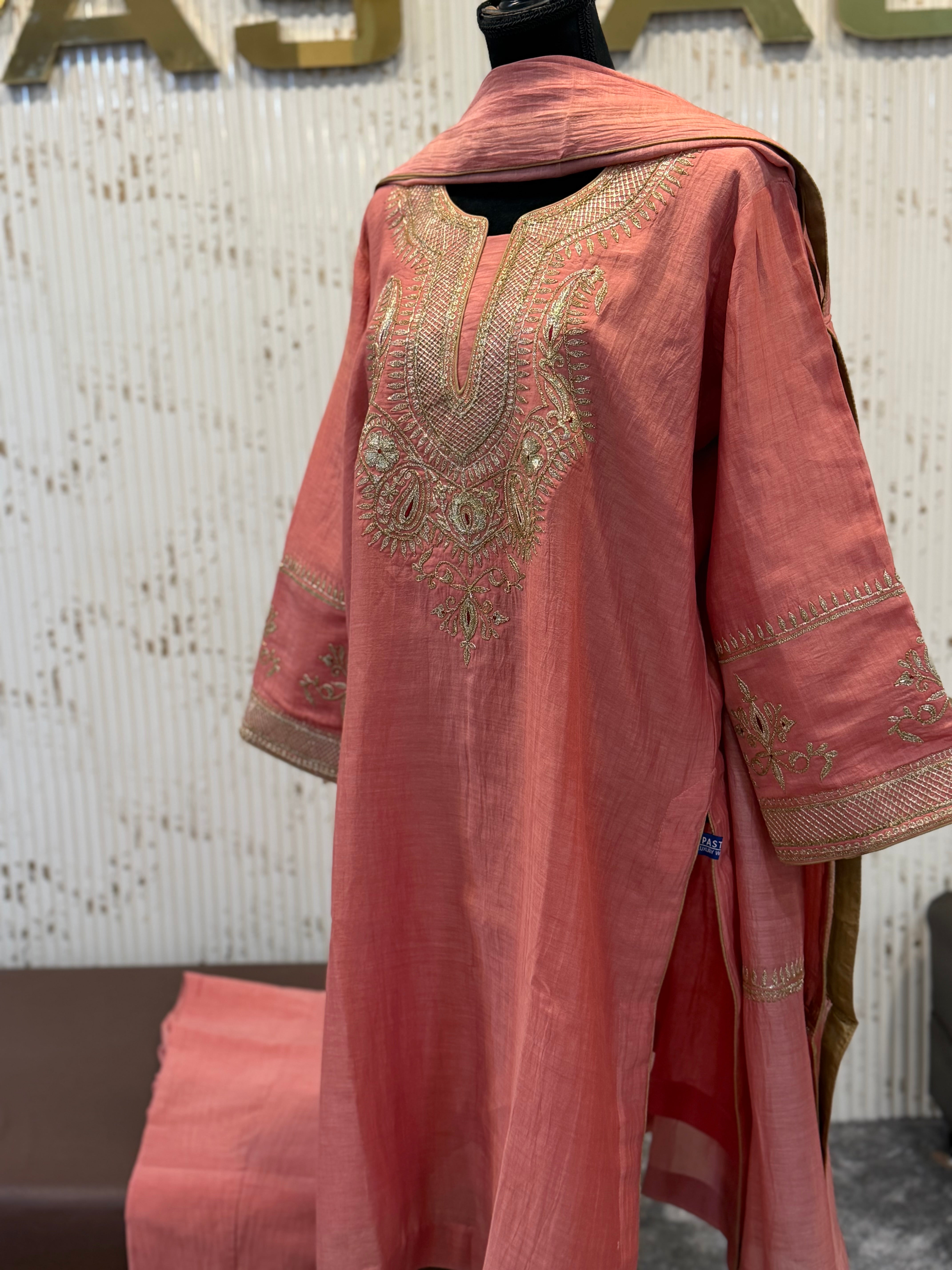 Pure mul chanderi 3 pc mtks866