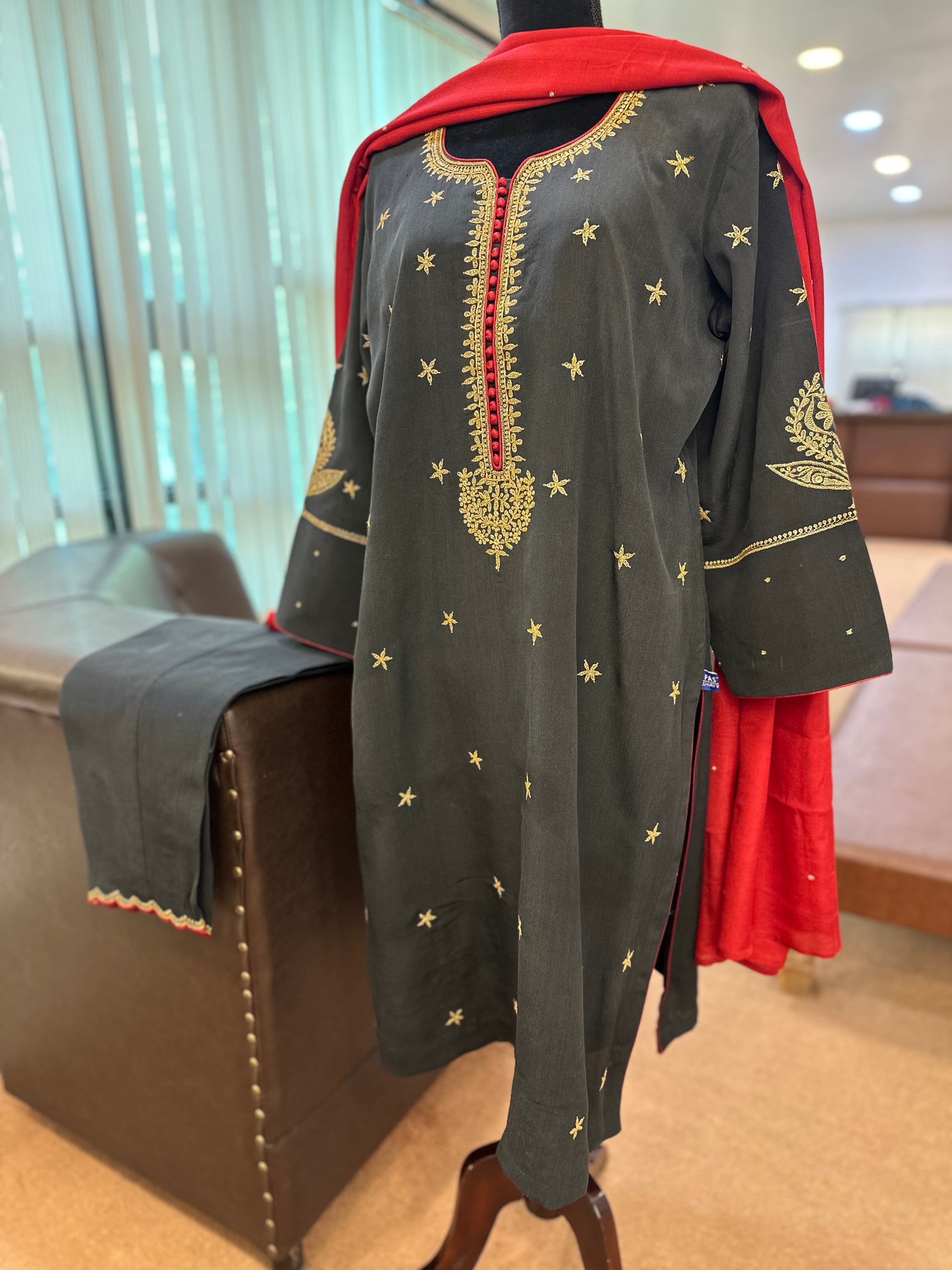 Purecrepe kurta set 3 pc mtks824